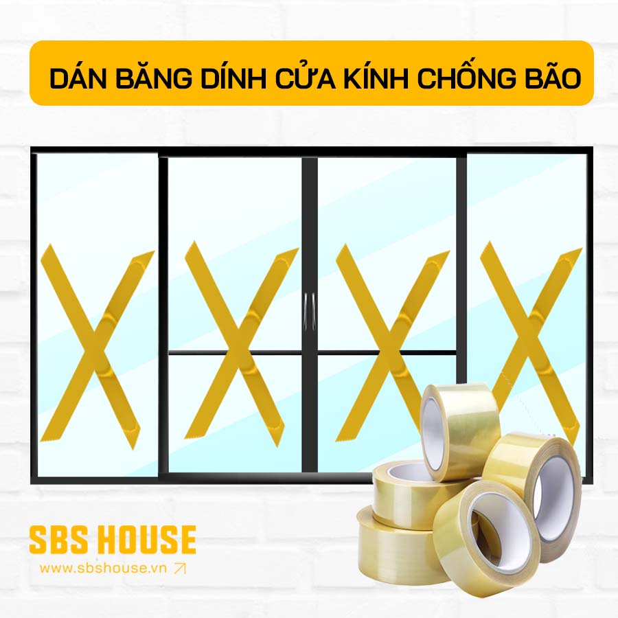 dán băng dính cửa kính chống bão