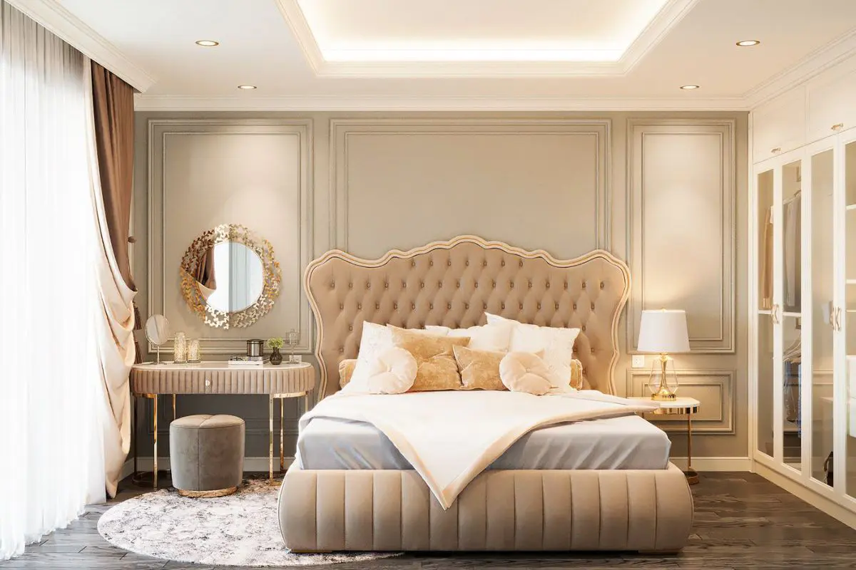 mẫu giường ngủ phong cách tân cổ điển