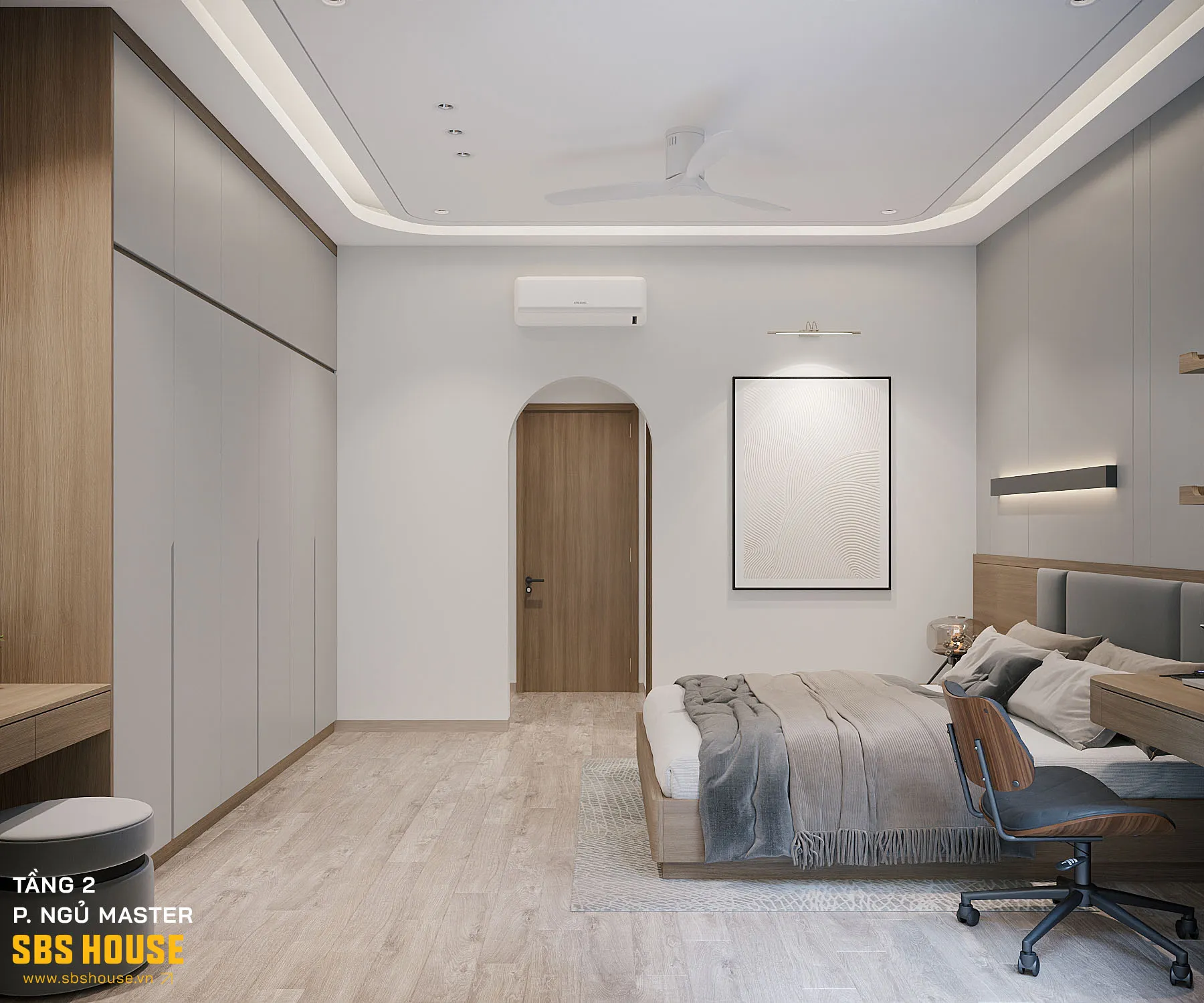phòng ngủ đẹp 20m2 hài hòa với thiên nhiên