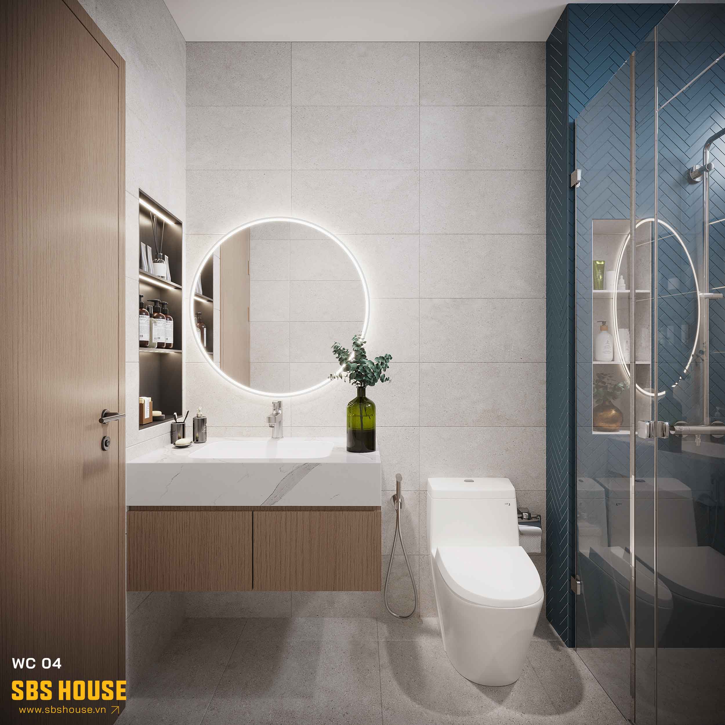 mẫu phòng tắm hiện đại rộng 5m2 
