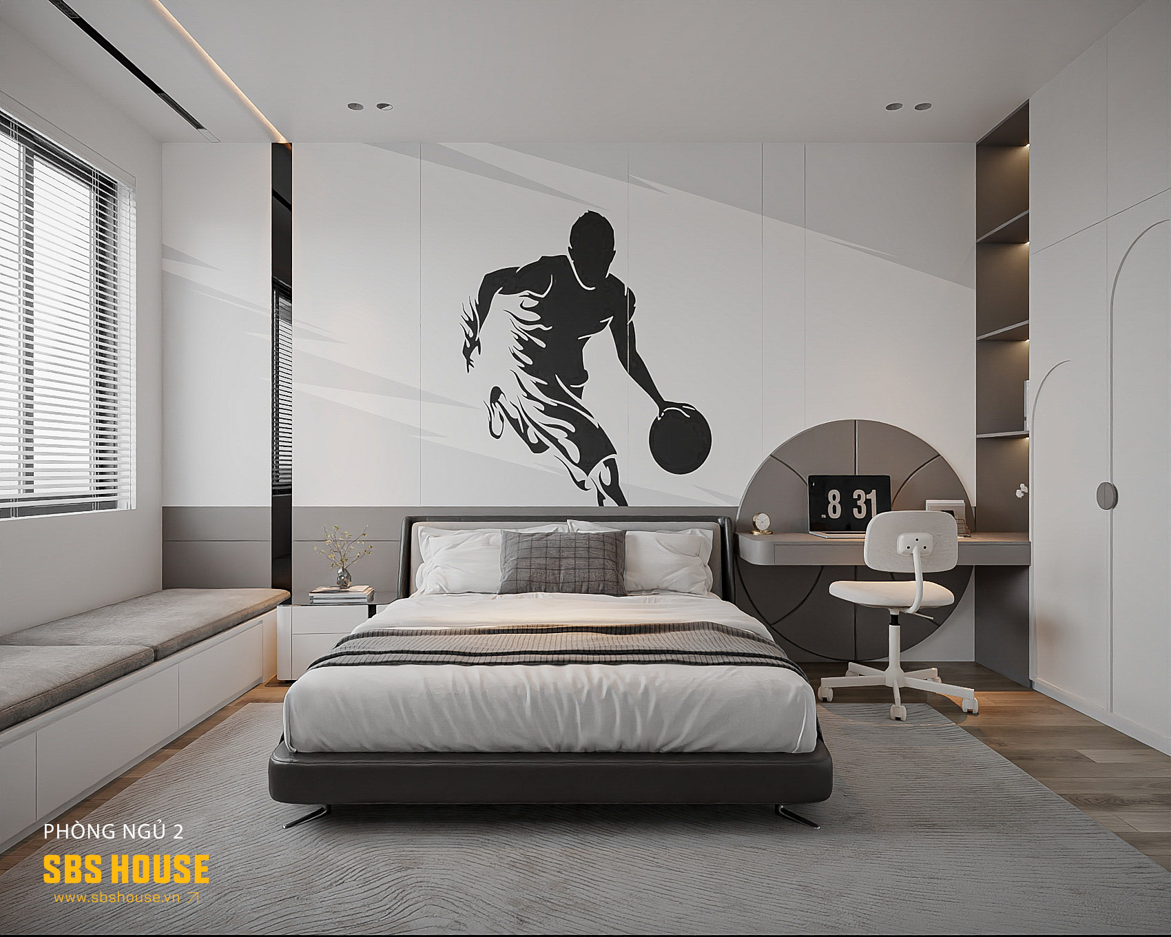 phòng ngủ cho con trai lớn