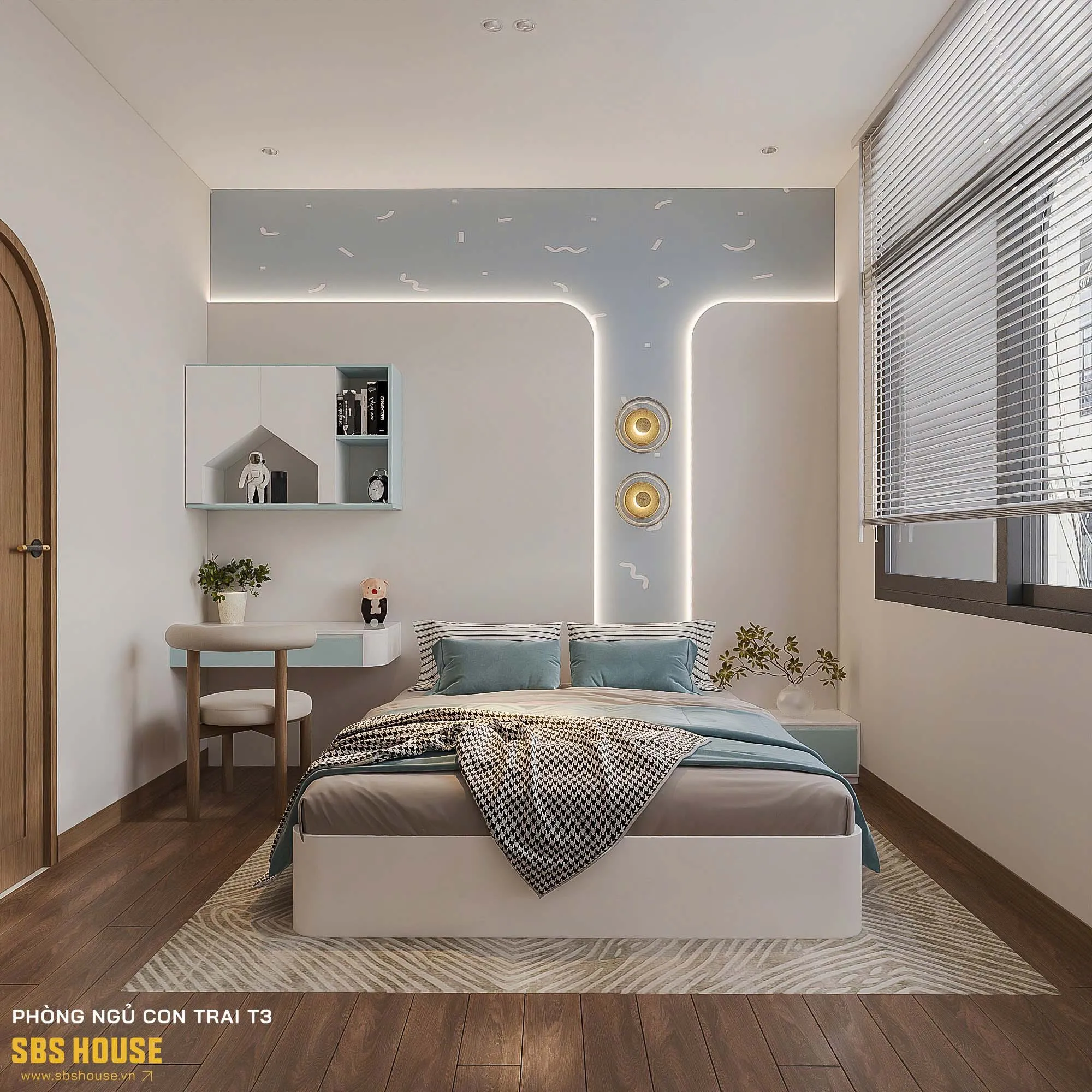 Mẫu phòng ngủ cho bé trai 5 - 10 tuổi