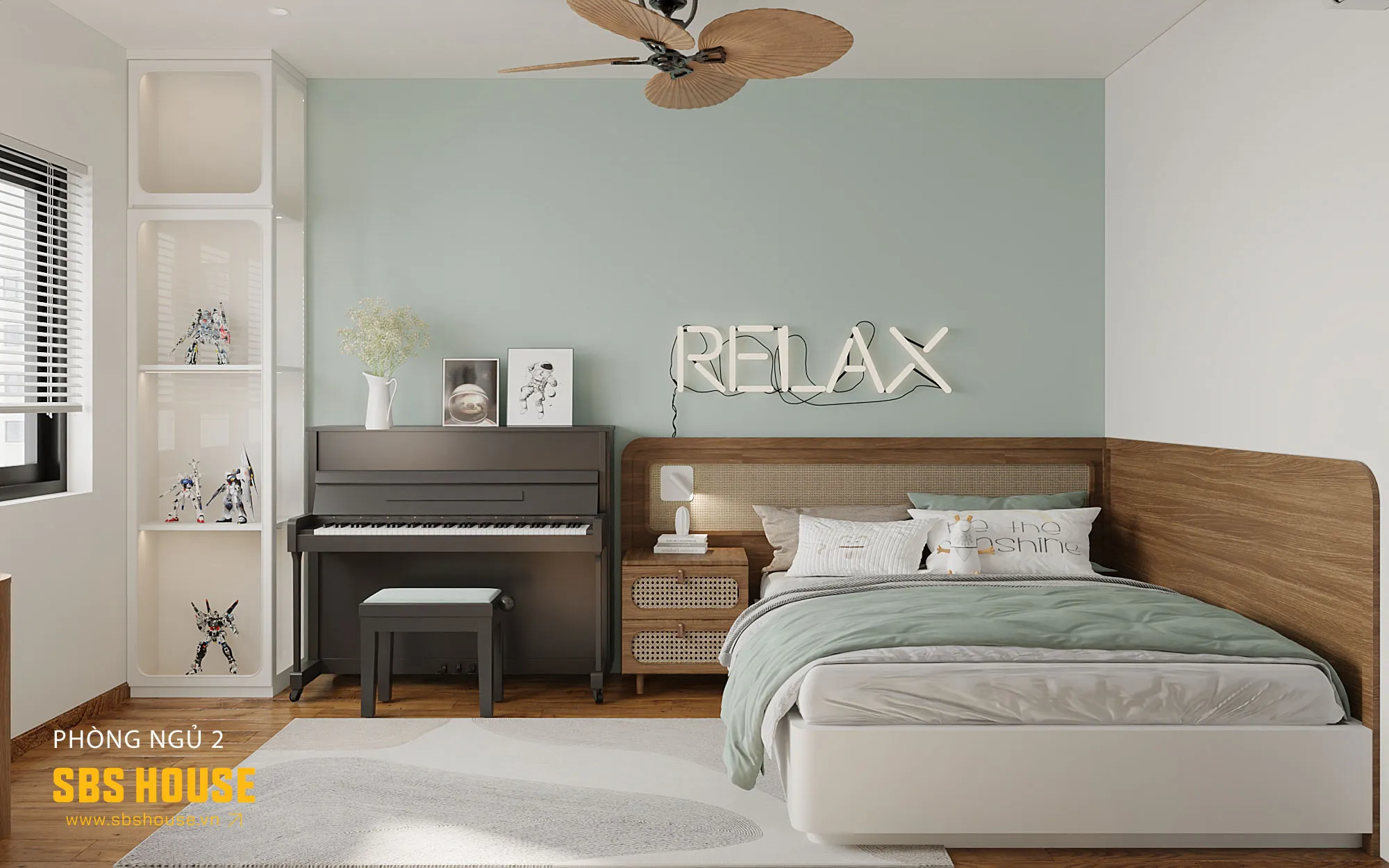 Mẫu phòng ngủ cho bé trai 15 - 20 tuổi