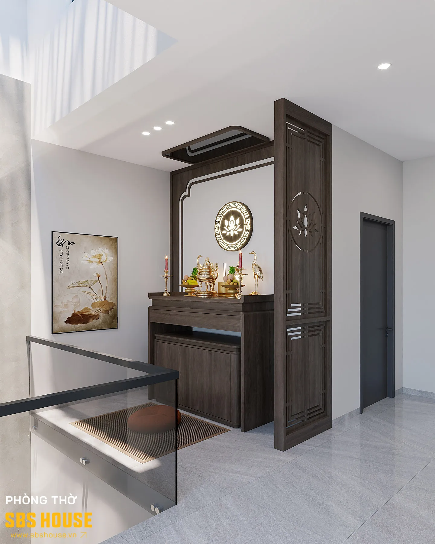 diện tích phòng thờ nhà phố