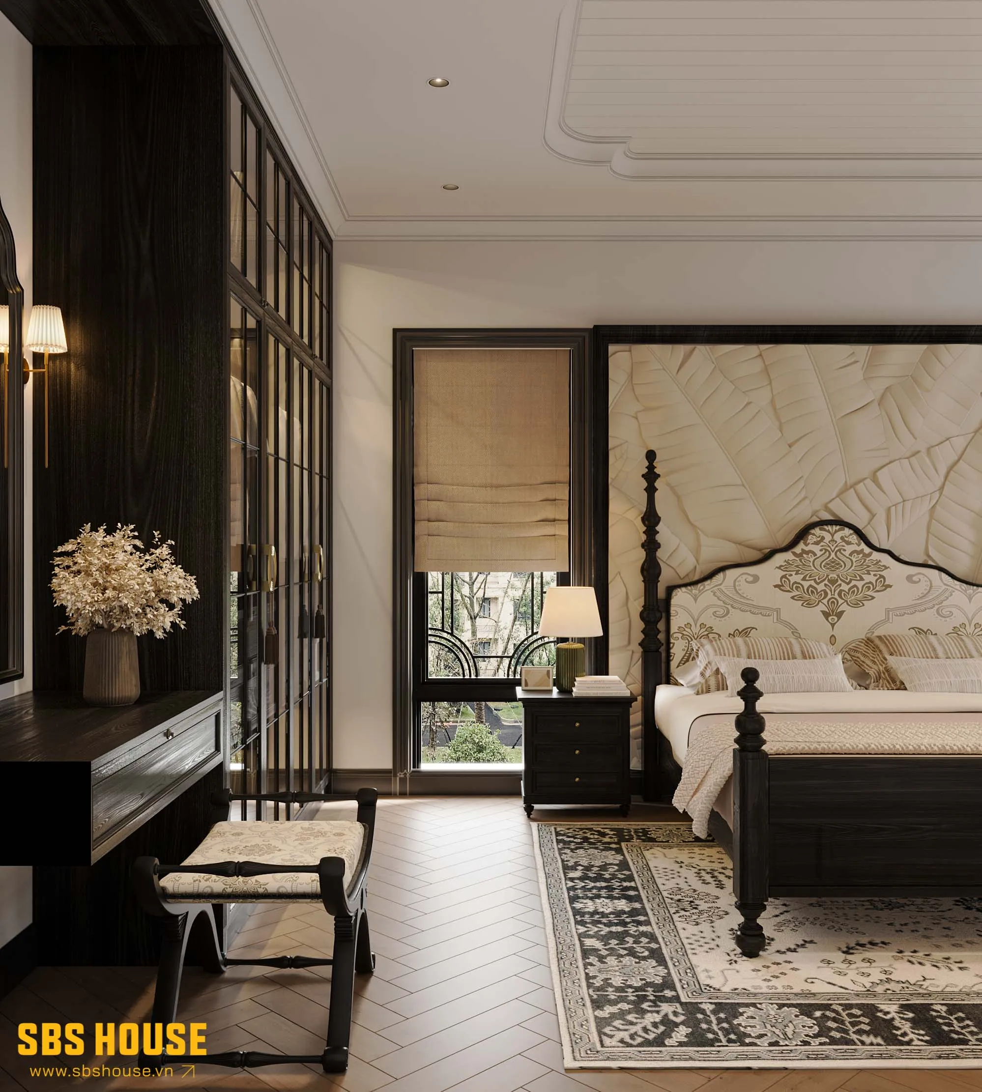 Mẫu phòng ngủ phong cách Indochine