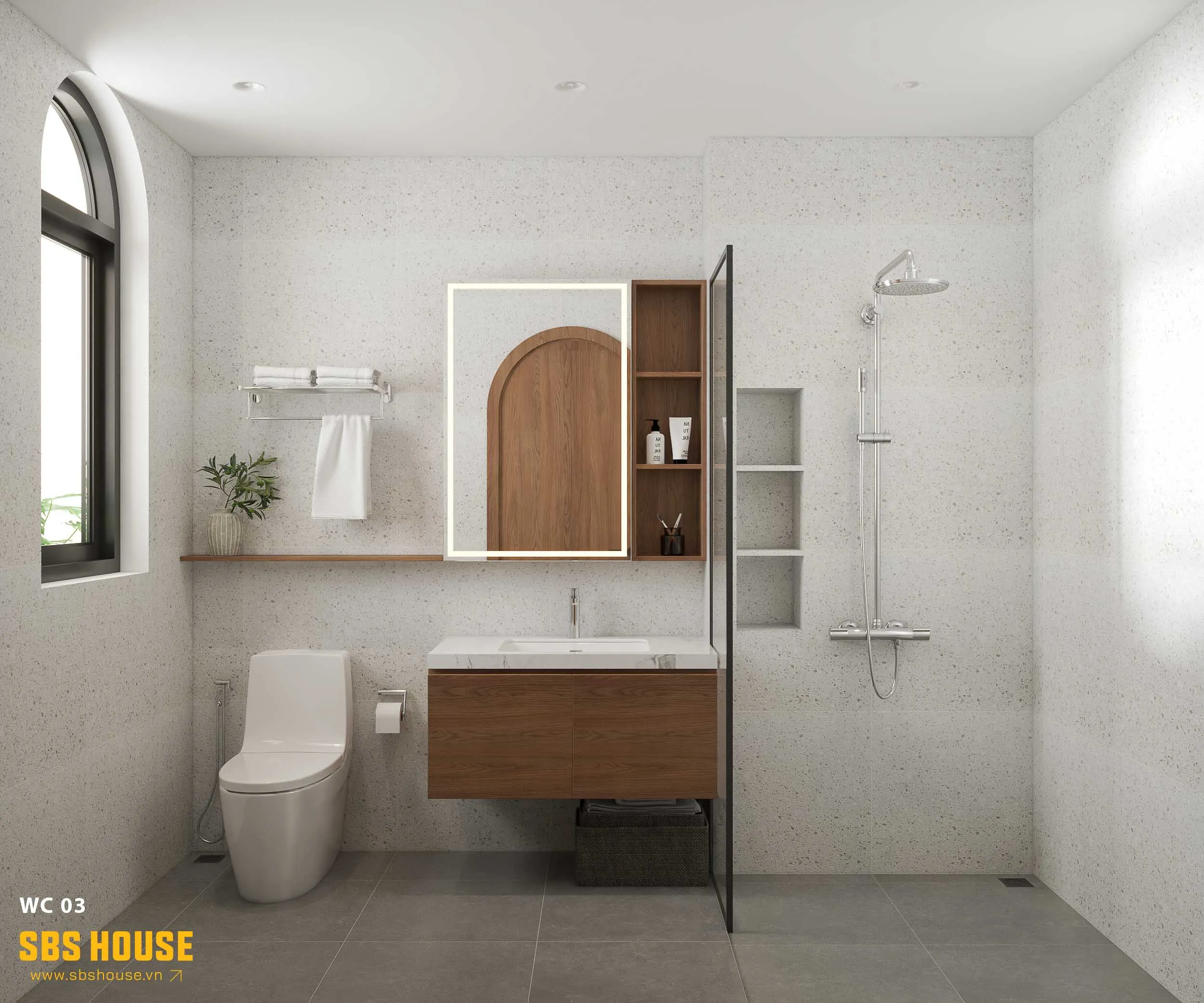 thiết kế nhà vệ sinh đảm bảo thông gió