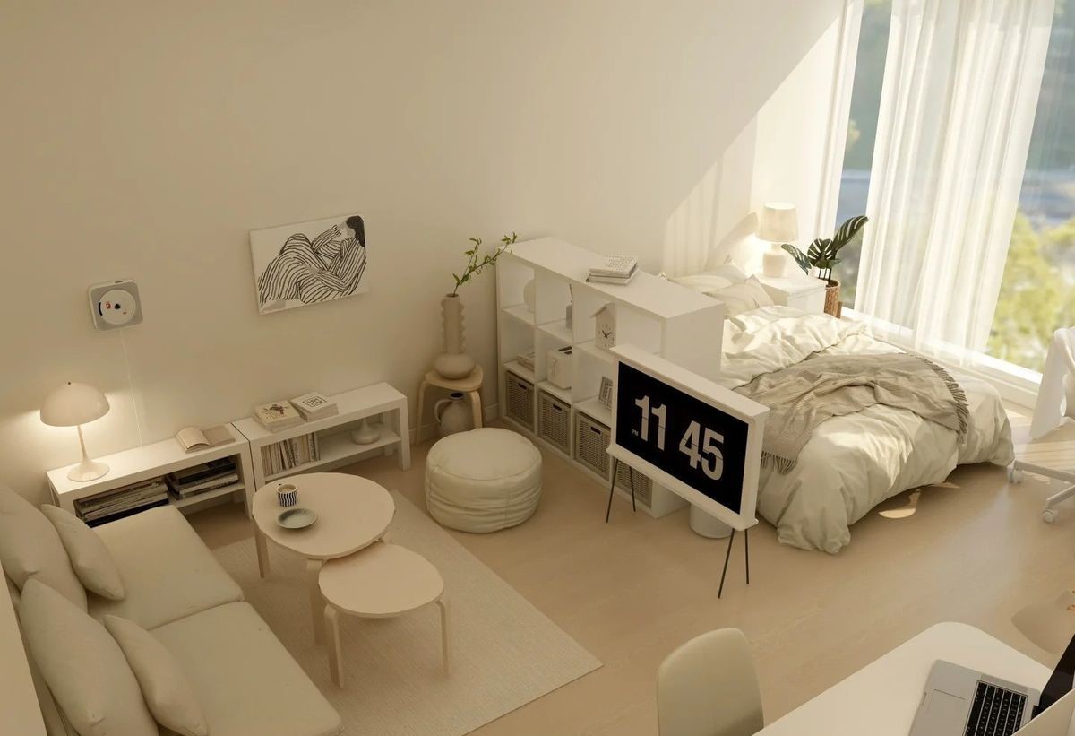 decor phòng ngủ kiểu hàn quốc