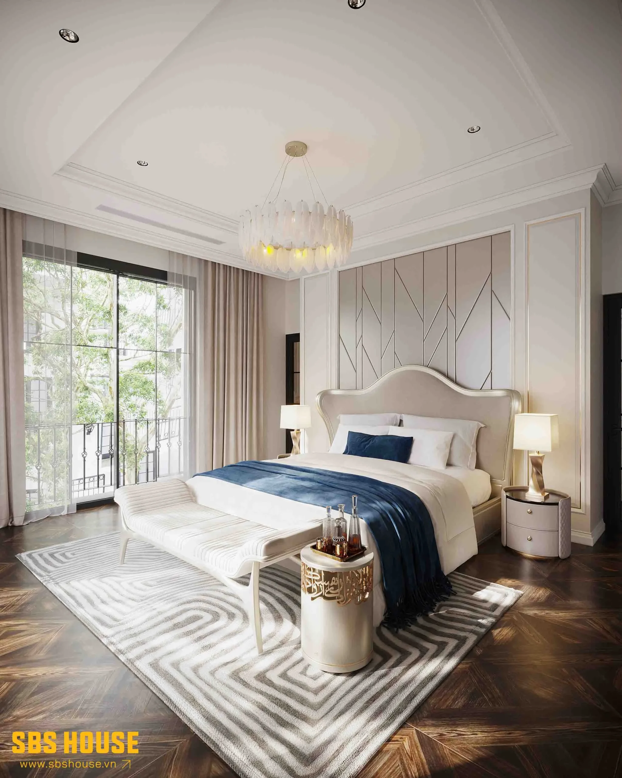 Mẫu phòng ngủ phong cách tân cổ điển