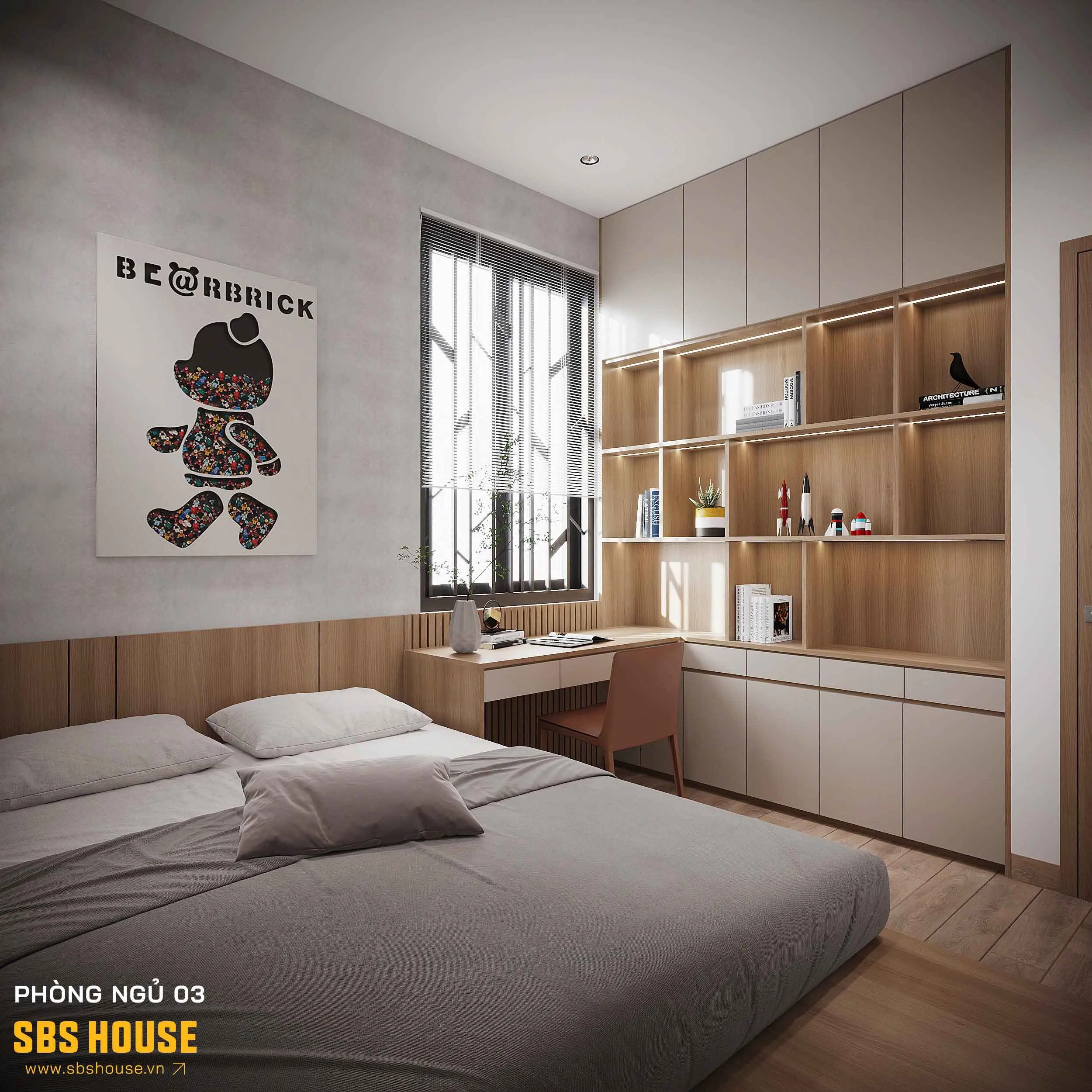 Mẫu phòng ngủ cho bé trai 10 - 15 tuổi