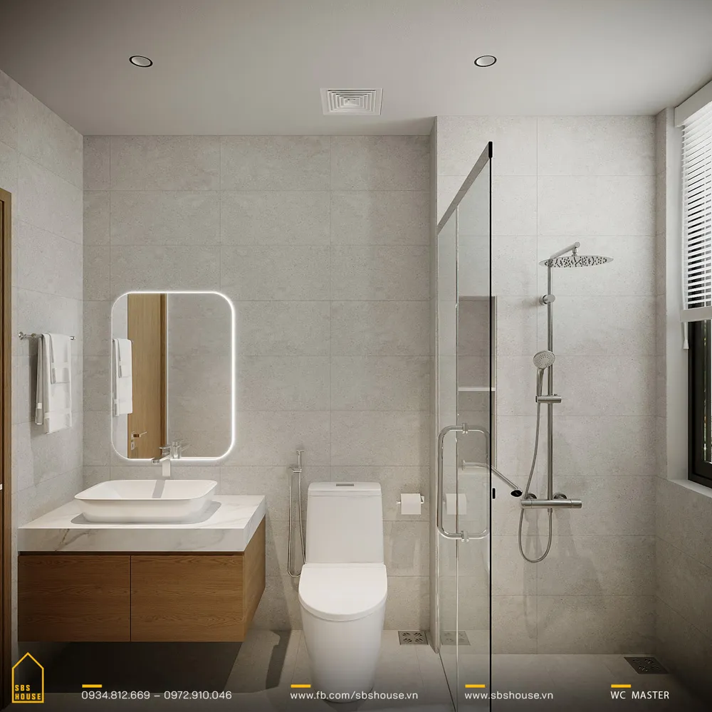 Mẫu thiết kế phòng tắm 5m2 hiện đại