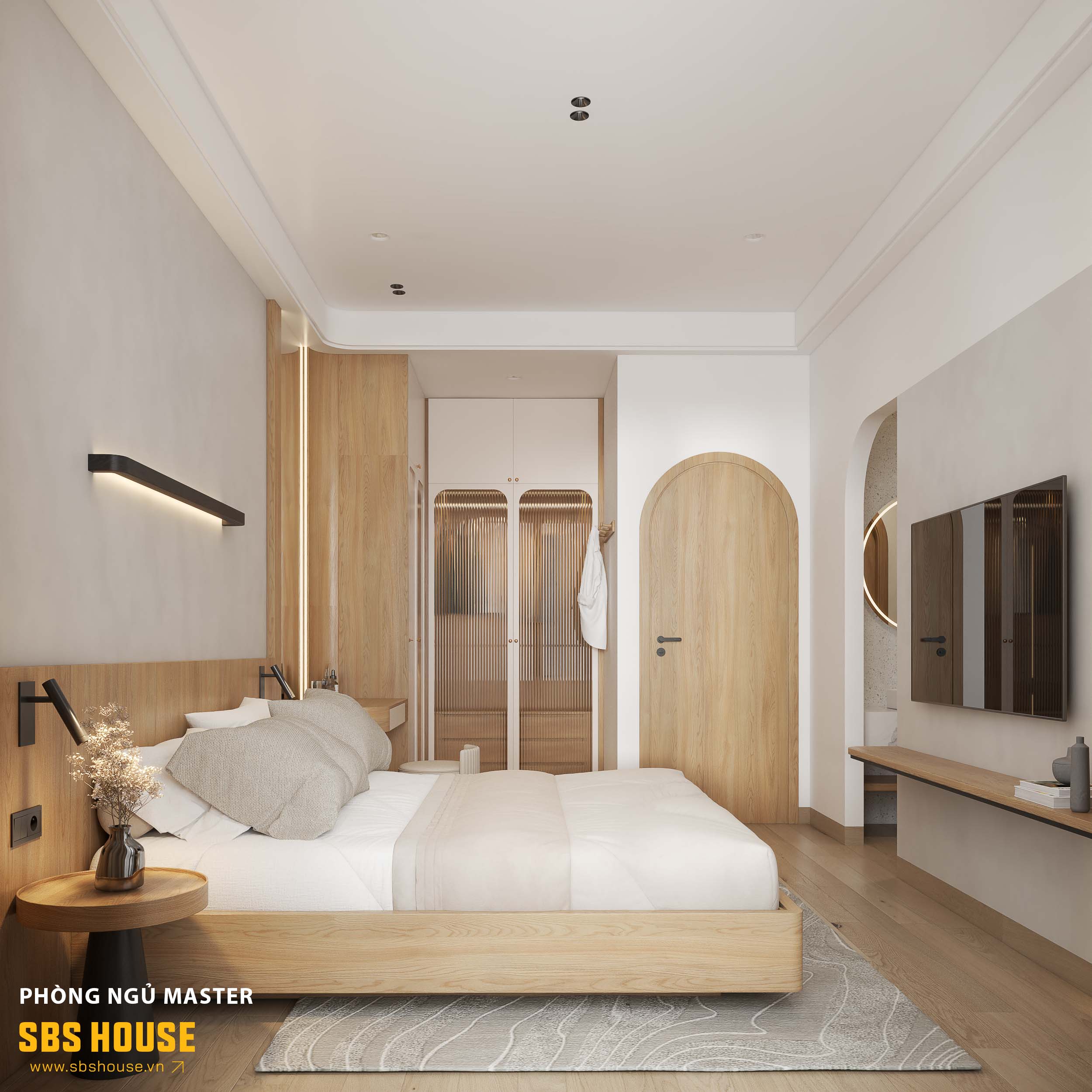 mẫu phòng ngủ 20m2 thiết kế đơn giản đẹp 