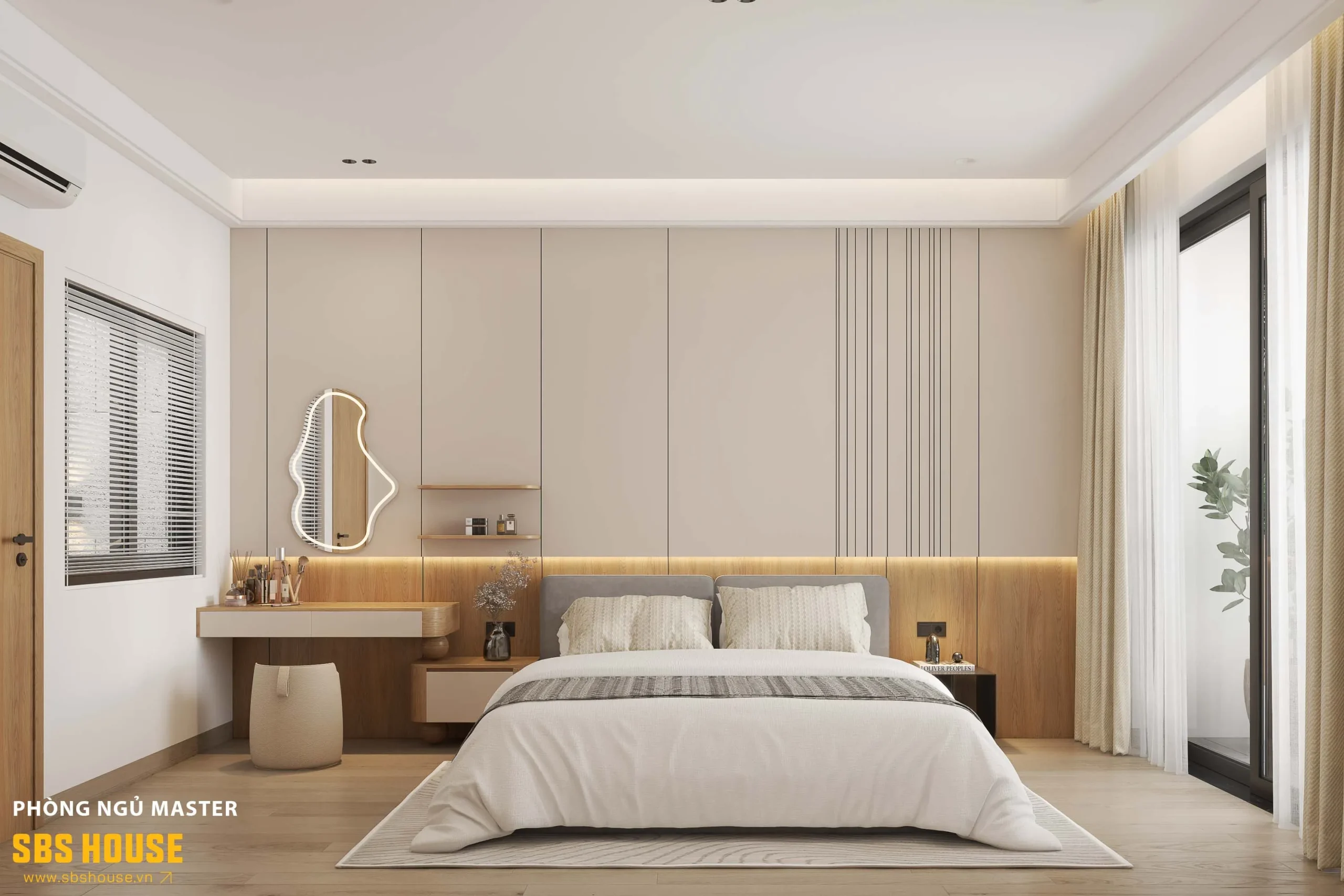 nội thất phòng ngủ 20m2 bố trí hợp lý và đảm bảo sáng thoáng