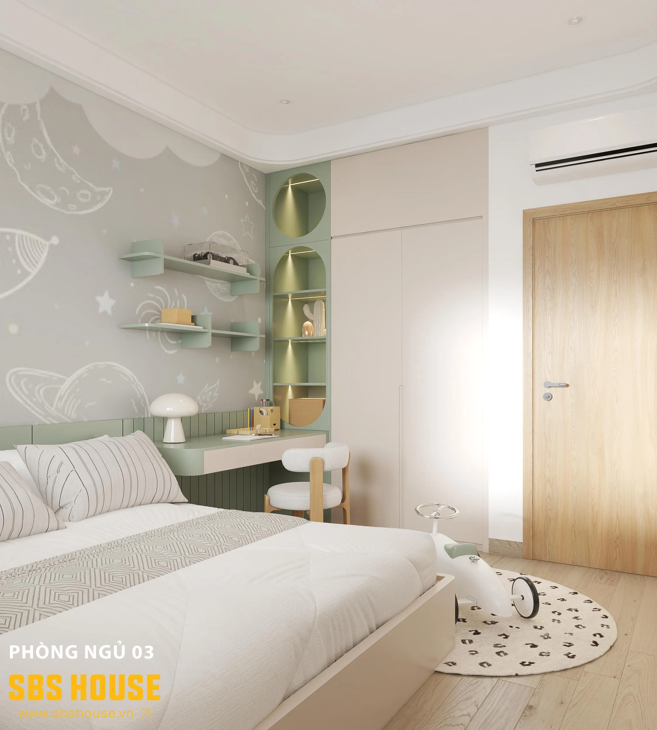 Mẫu phòng ngủ cho bé trai 5 - 10 tuổi