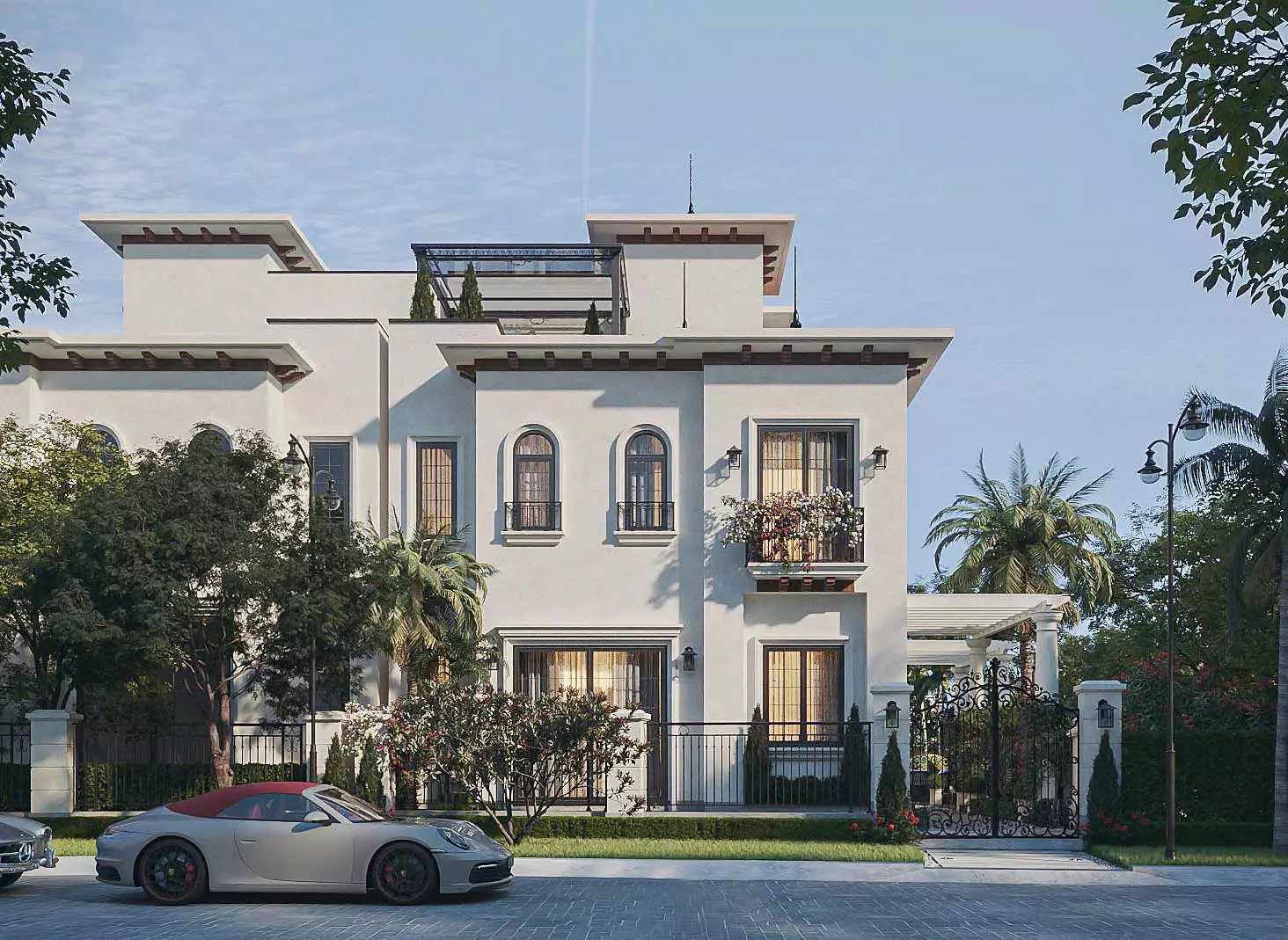 mẫu thiết kế biệt thự 400m2 tân cổ điển