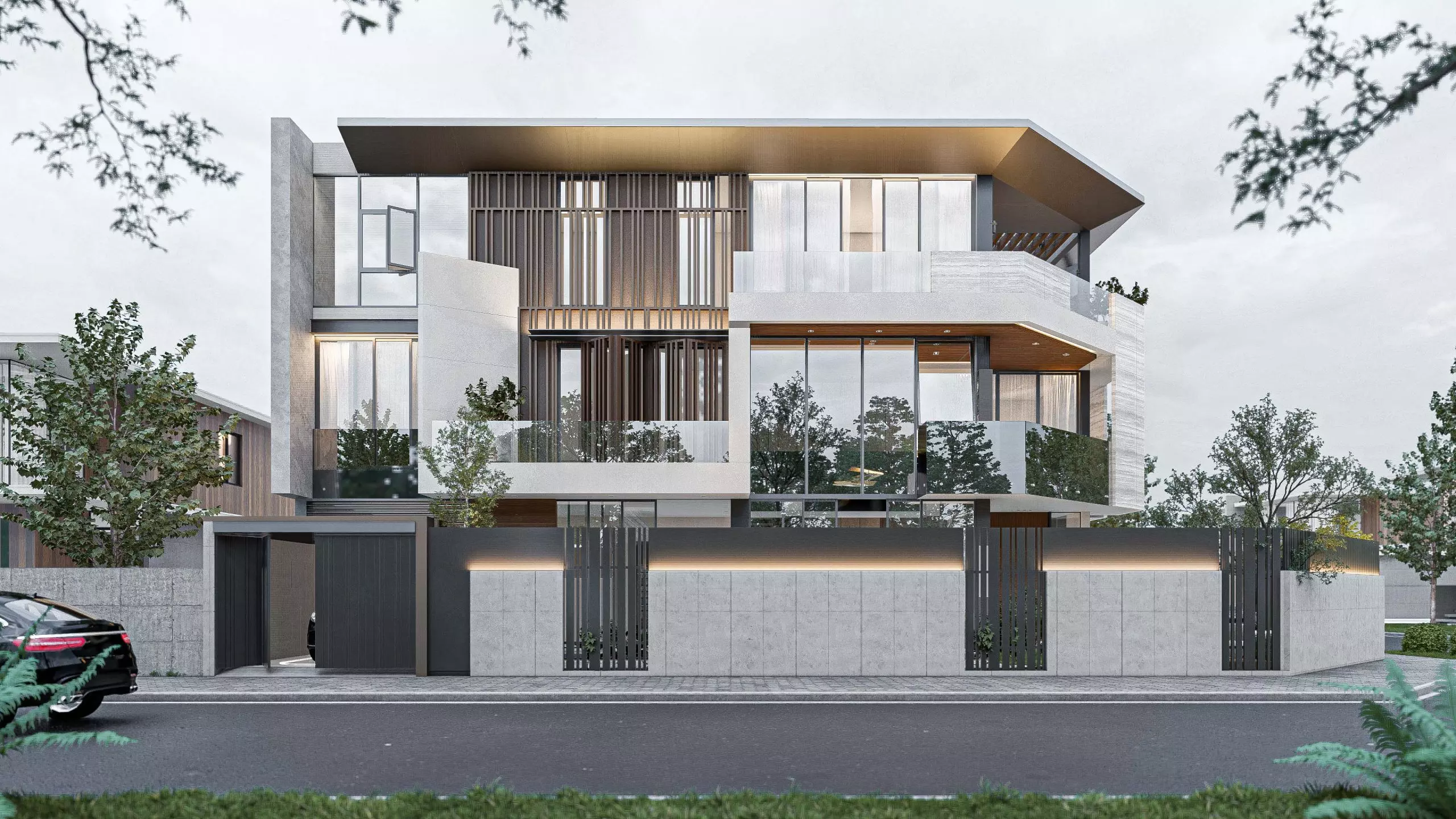 mẫu thiết kế biệt thự 400m2 lô góc 