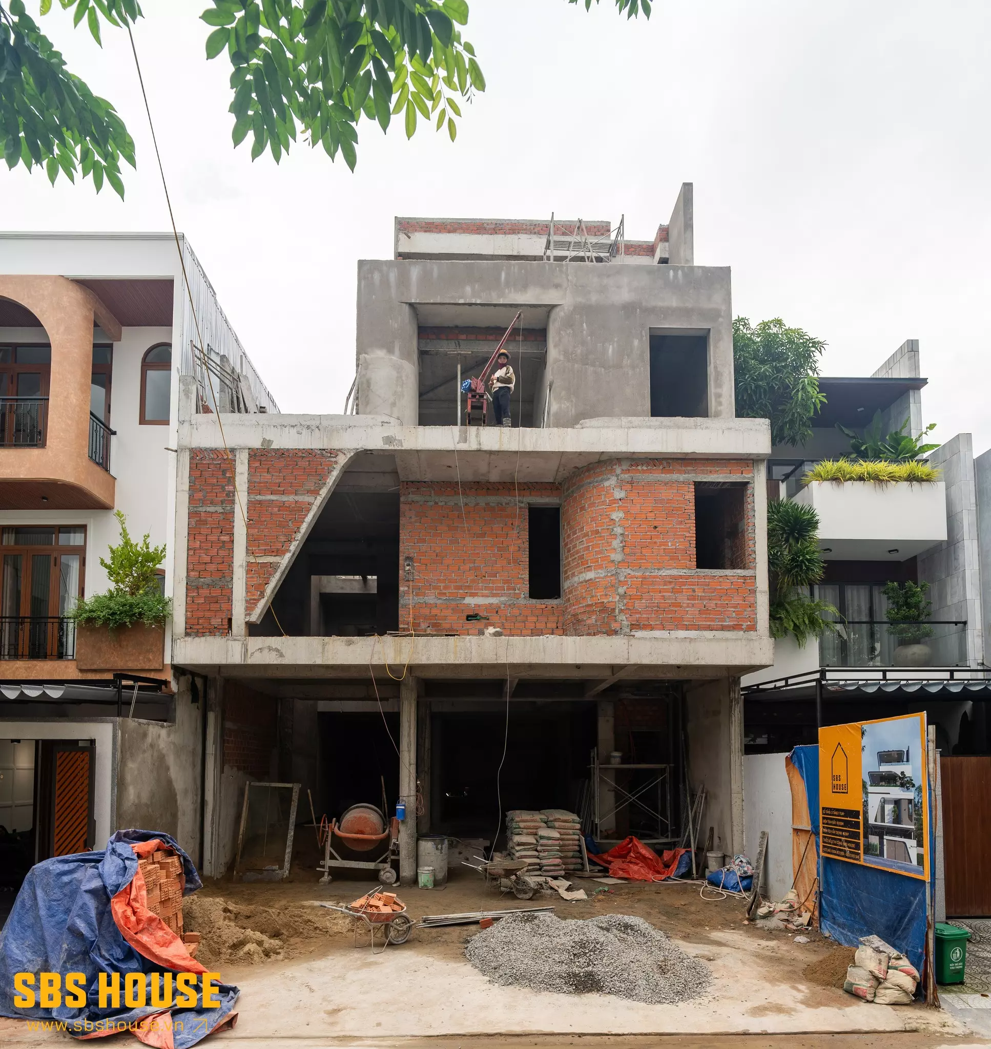 thời gian xây nhà 3 tầng phần thô 