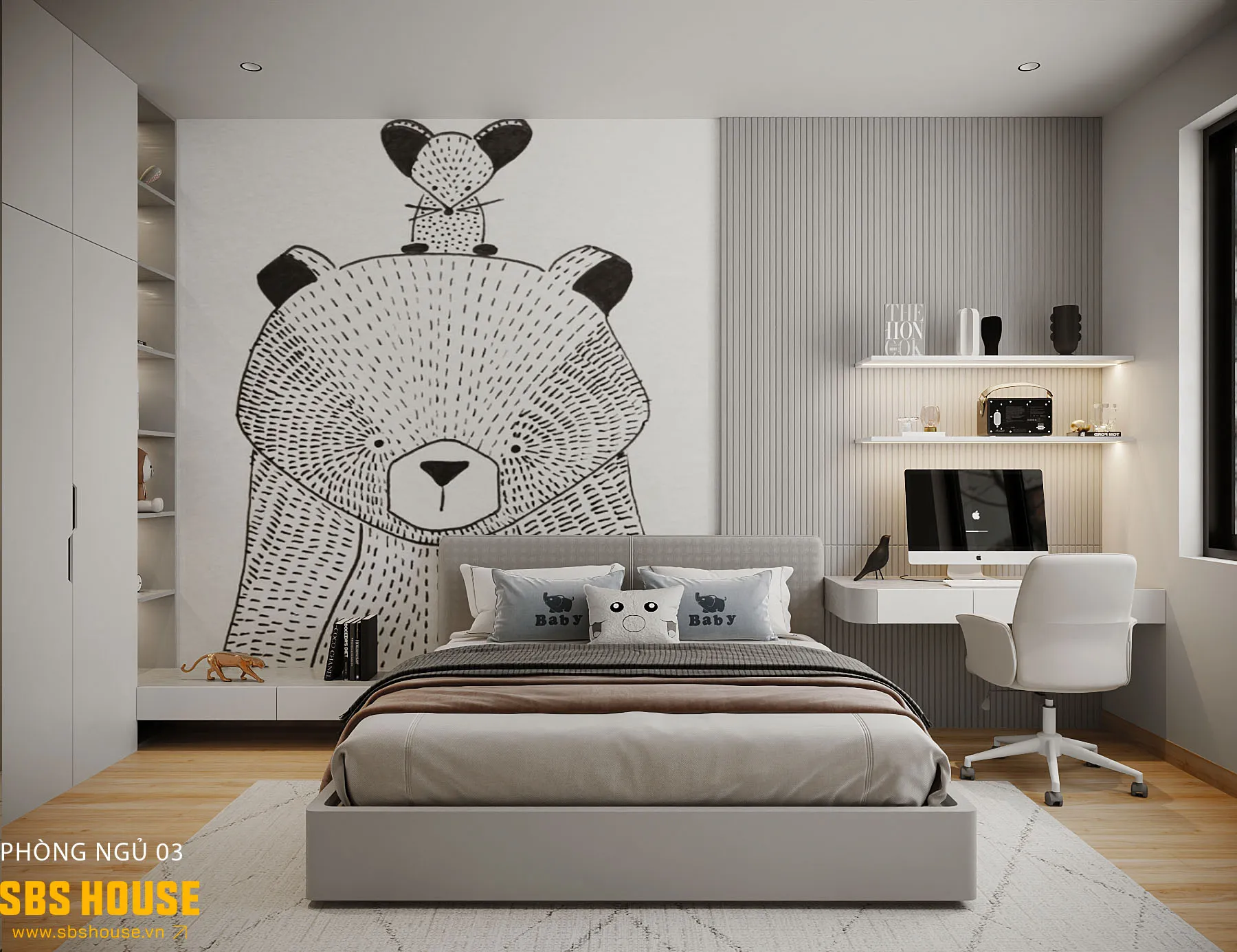 Mẫu phòng ngủ cho bé trai 10 - 15 tuổi