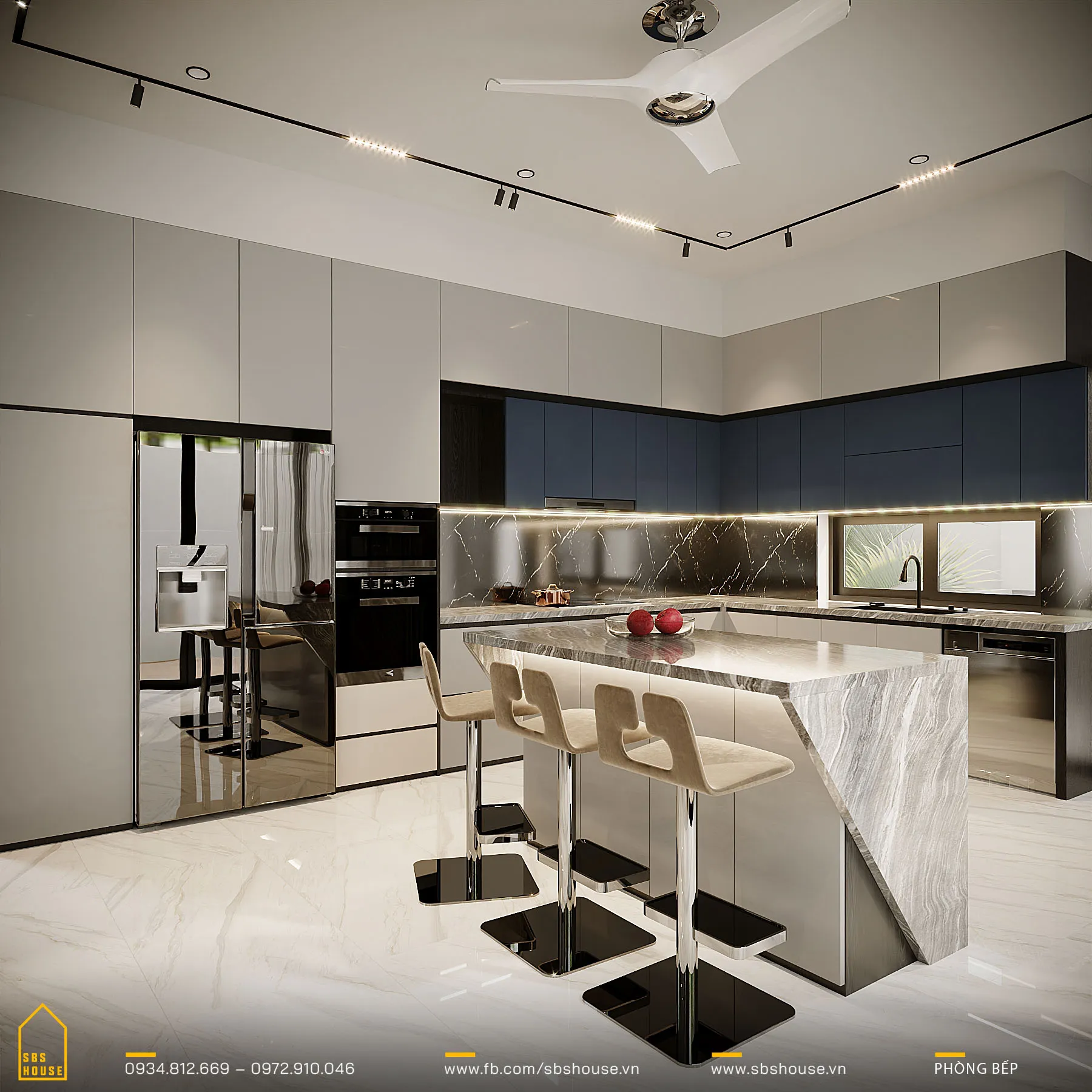 Thiết kế phòng bếp có cửa sổ