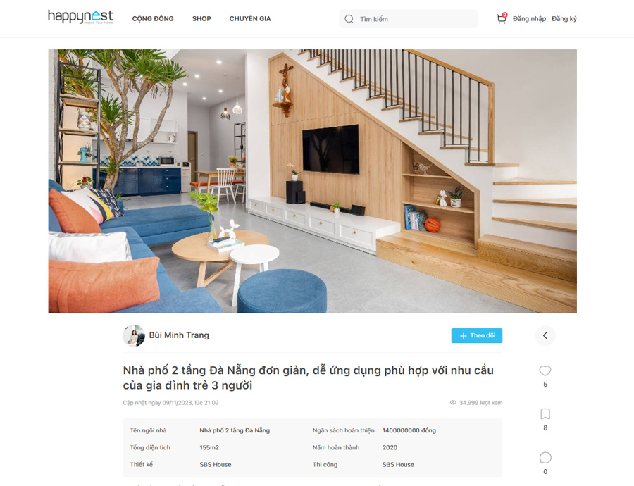 S's House ngôi nhà 2 tầng ấn tượng với phong cách Bắc Âu được Happynest chia sẻ