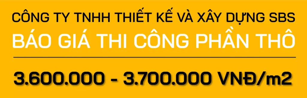 Chi phí xây dựng biệt thự 2 tầng phần thô tại miền Trung
