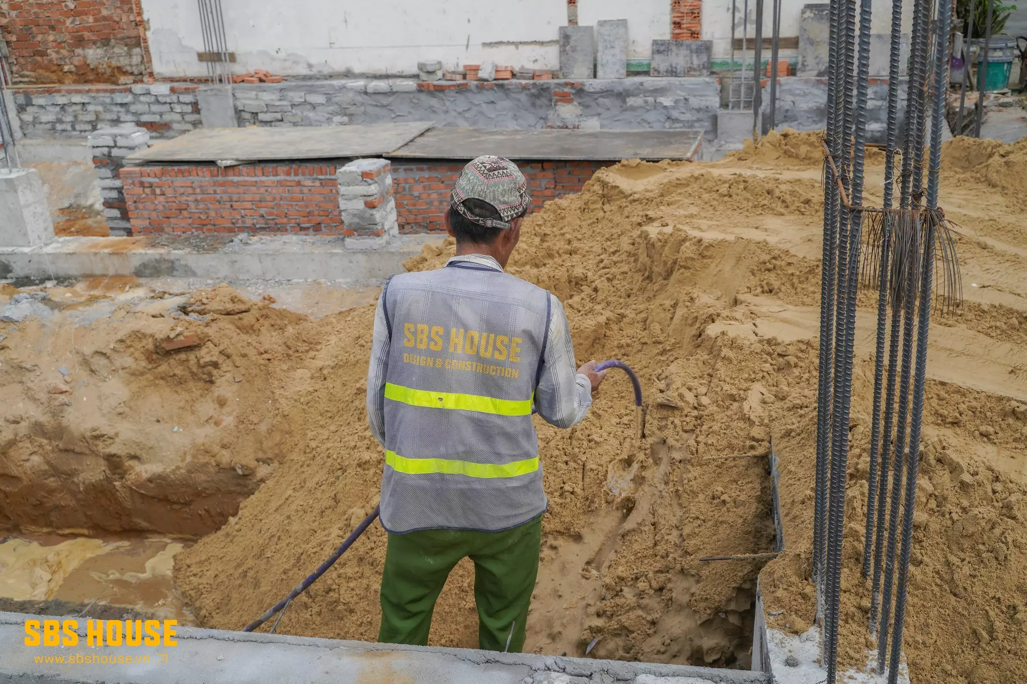 đổ nền nhà bằng cát 