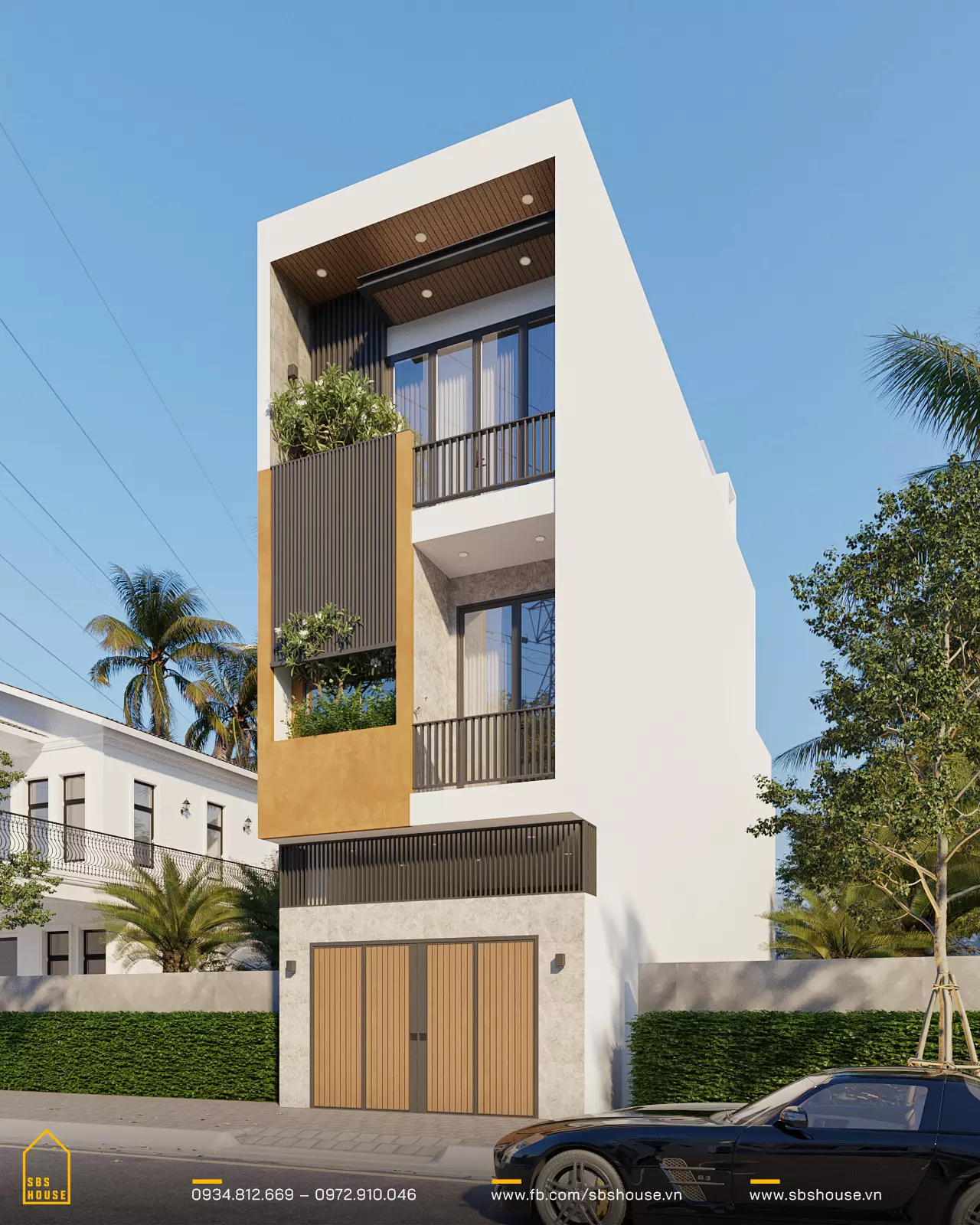 Mẫu nhà 1 trệt 2 lầu 5x18m cho gia đình 2 thế hệ