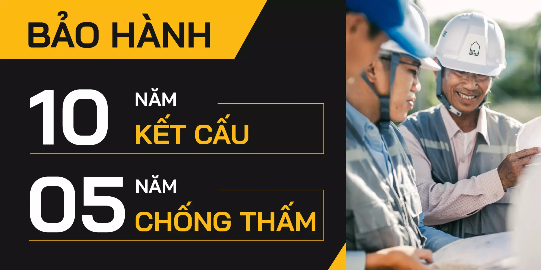 Chính sách bảo hành nhà mái bằng 100m2 của SBS HOUSE