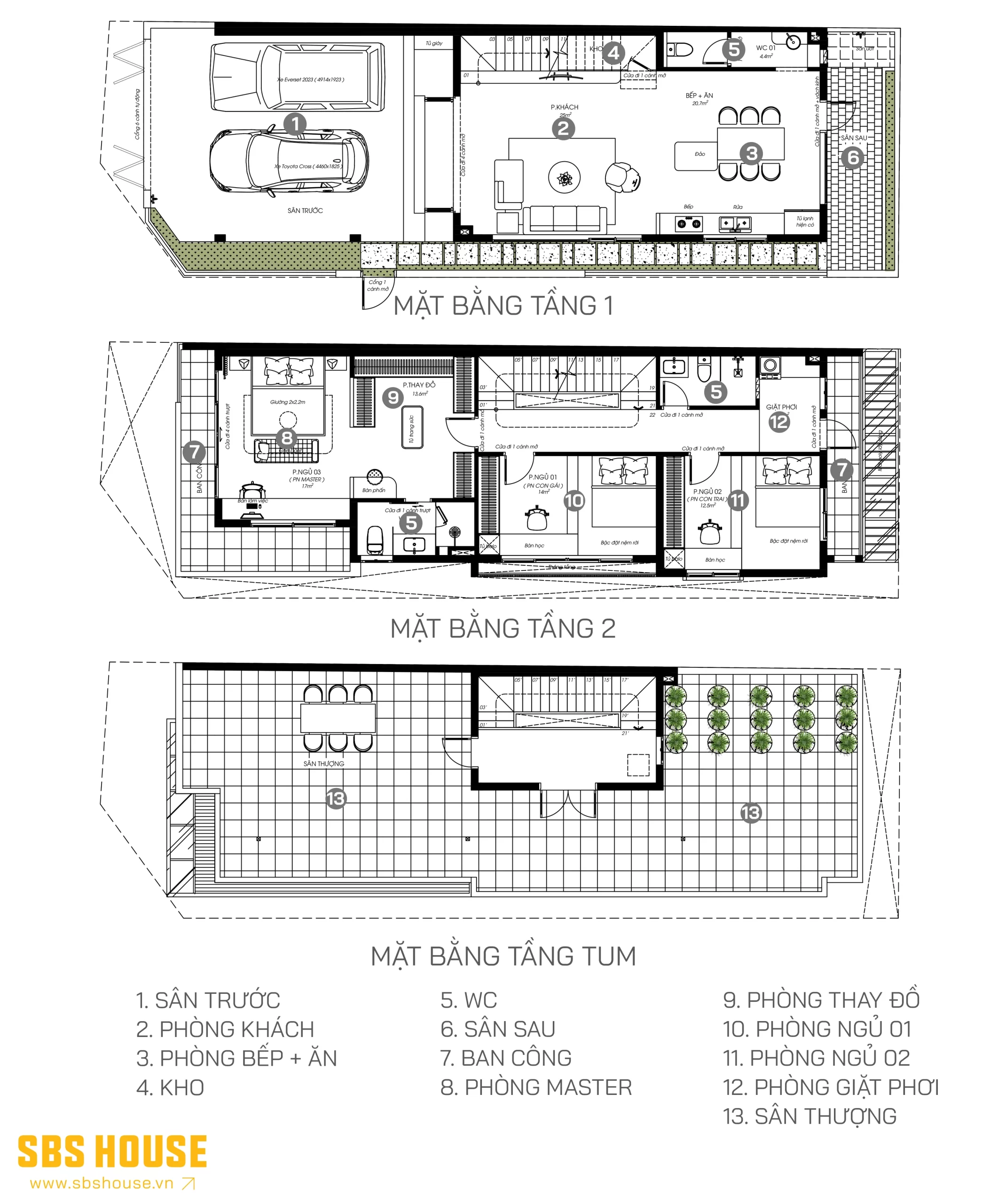 Ngôi nhà với diện tích 160m2 được thiết kế với 2 tầng và 1 tum