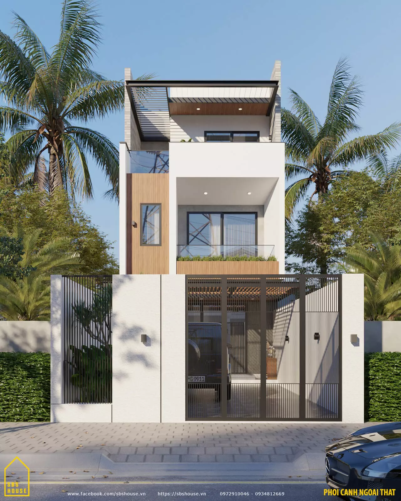 Mặt tiền nhà 160m2 dành cho 3 thế hệ
