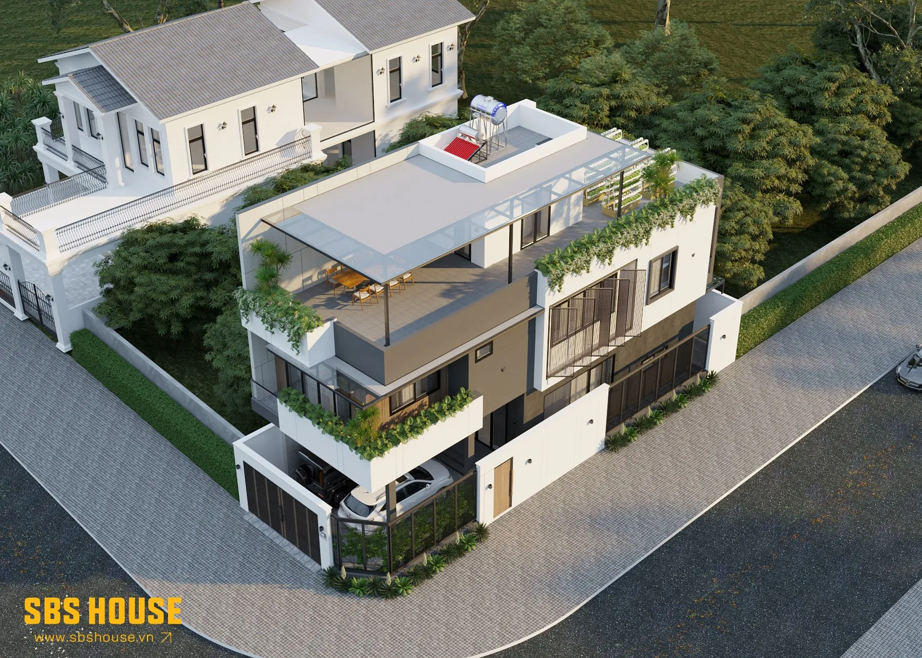 Mẫu nhà 160m2 sở hữu 2 mặt tiền