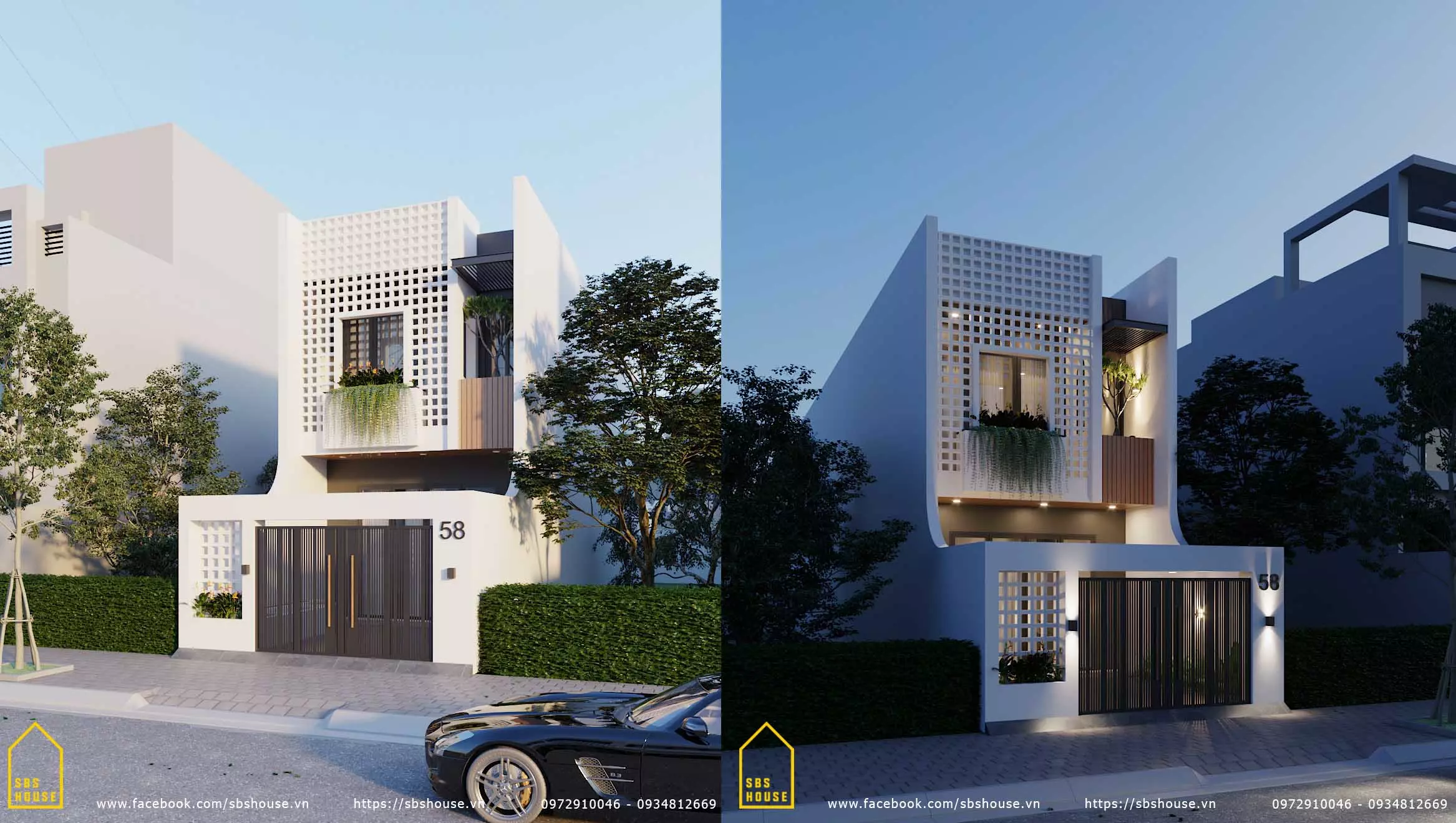 Mặt tiền công trình nhà 160m2 3 phòng ngủ