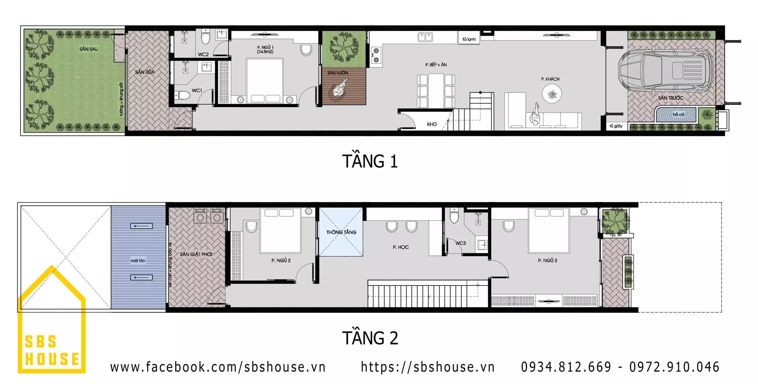 Bảng vẽ công năng mẫu nhà 160m2 3 phòng ngủ