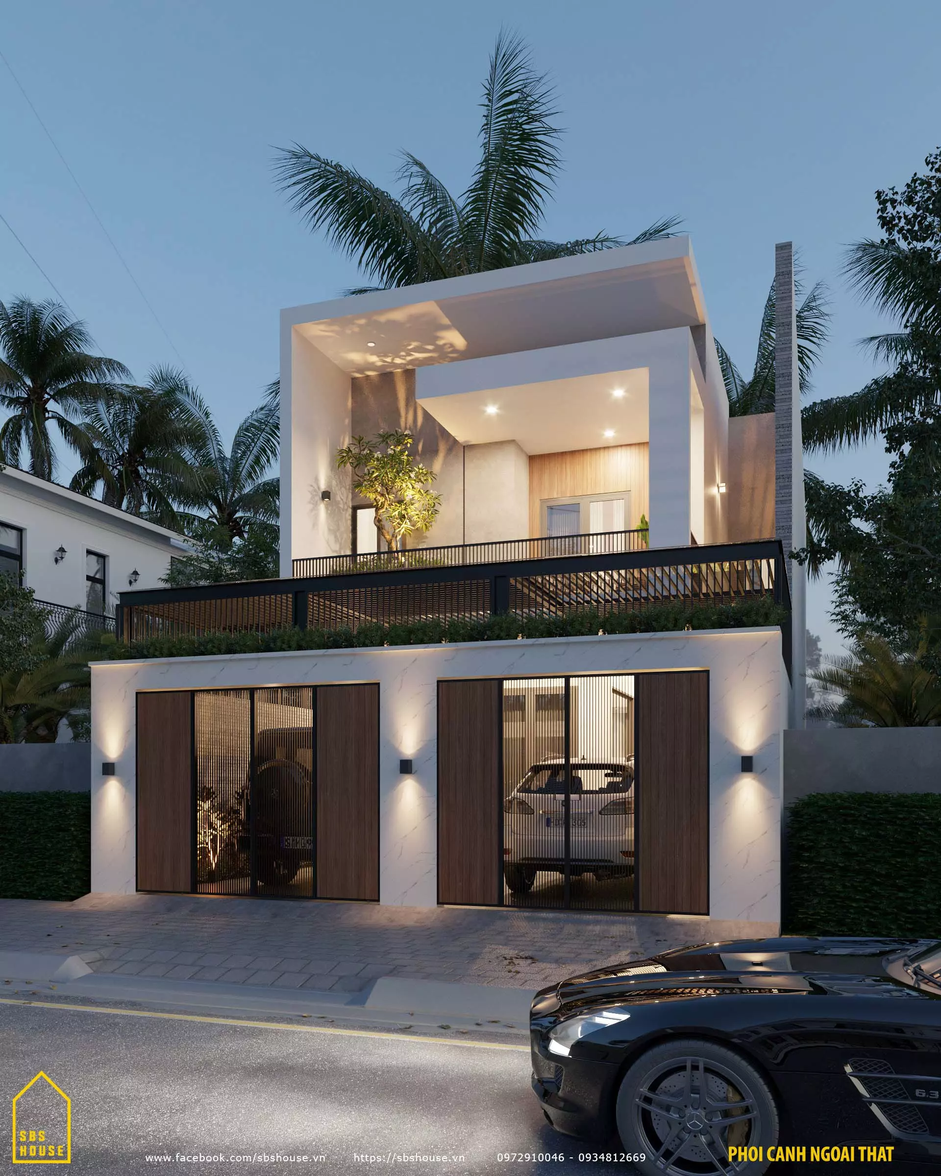 Mẫu thiết kế nhà 160m2 2 tầng