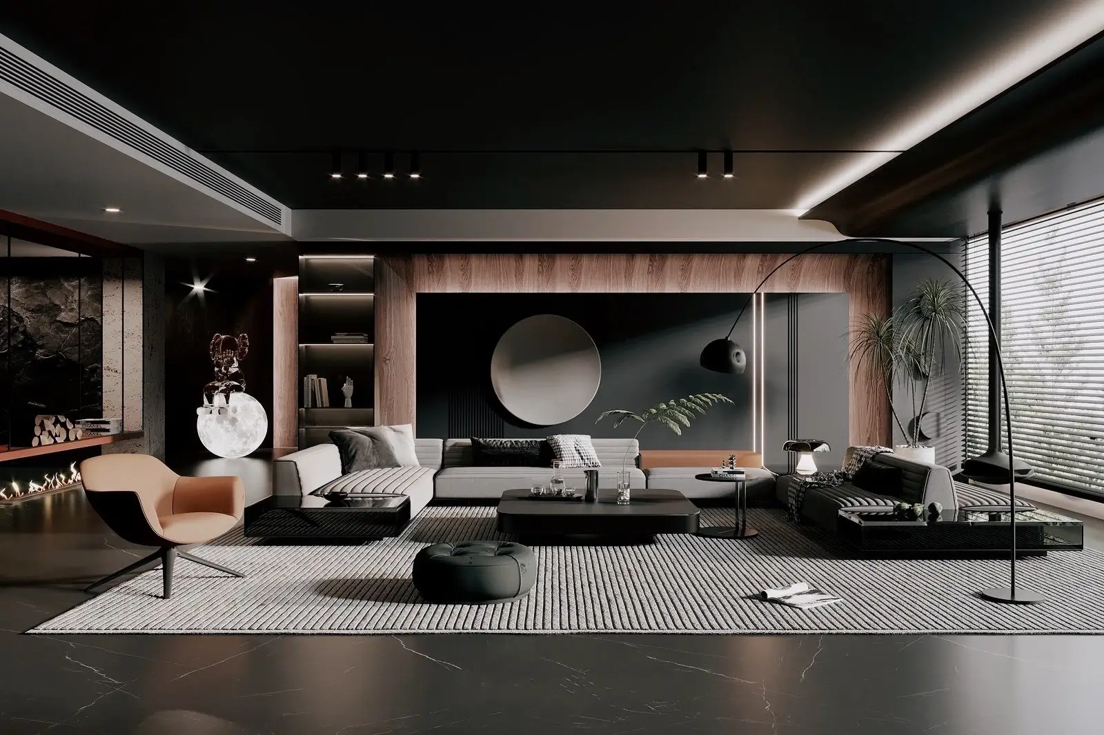 tạo điểm nhấn phòng khách 50m2