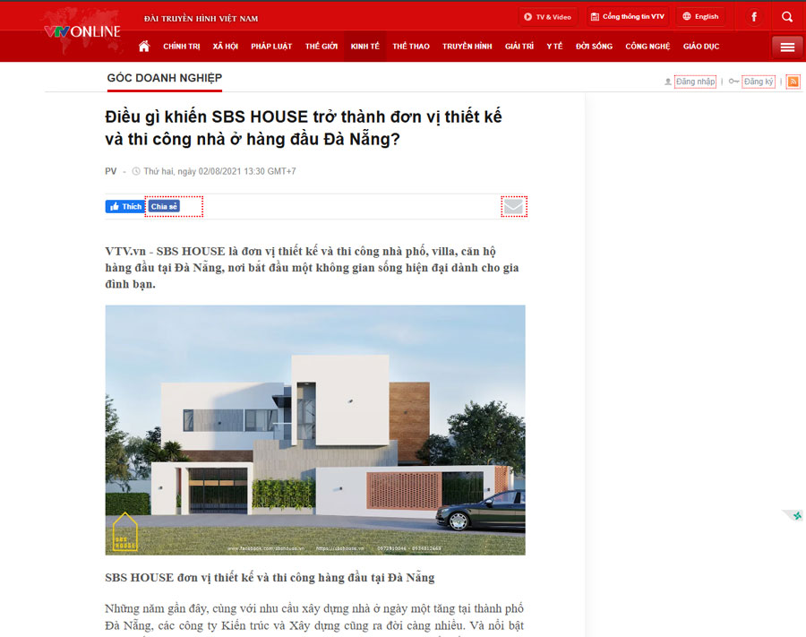 Báo vtv nhắc tên SBS HOUSE
