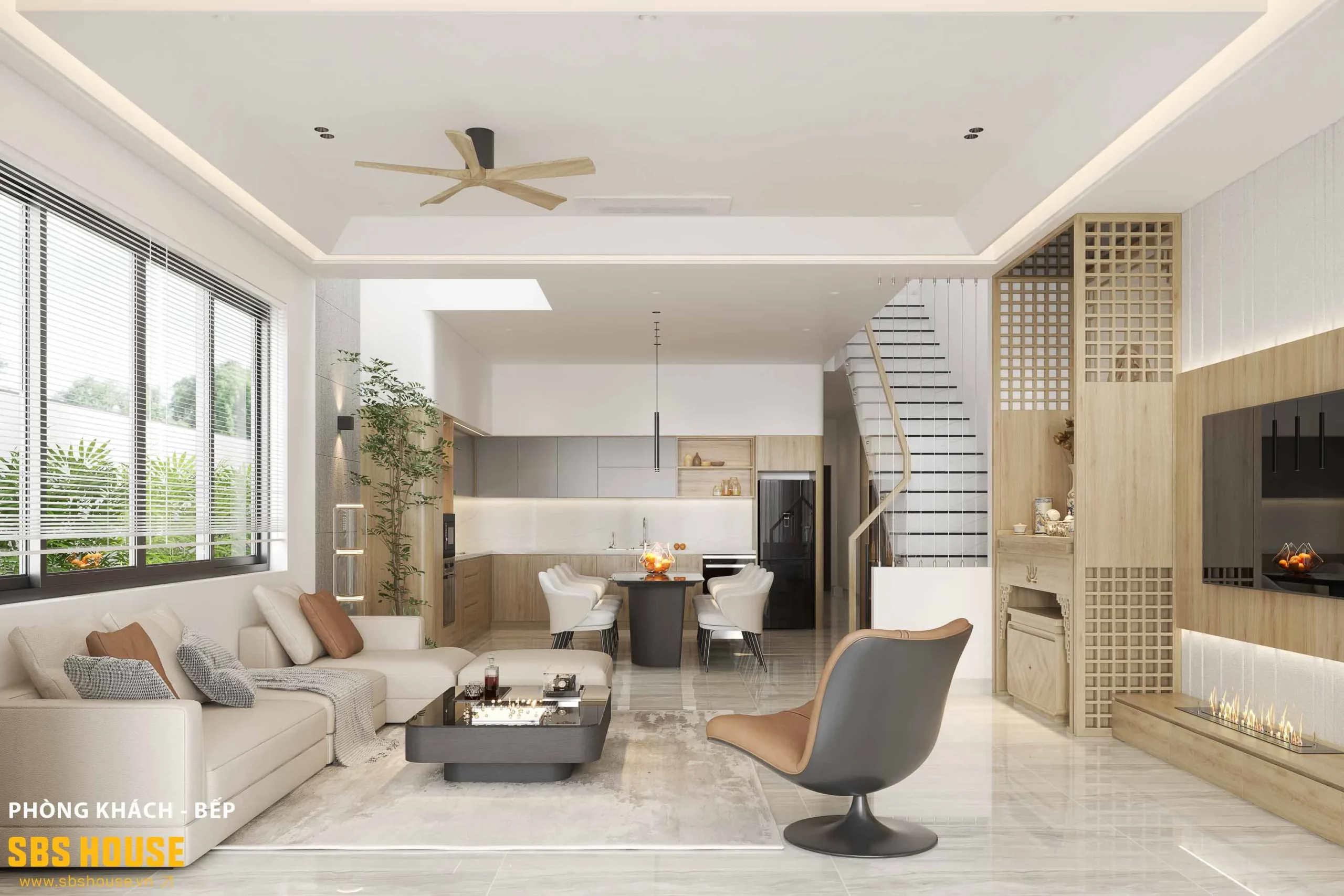 Bố trí nội thất tinh gọn, ưu tiên công năng, tạo cảm giác rộng rãi ngay cả trong không gian vừa phải.