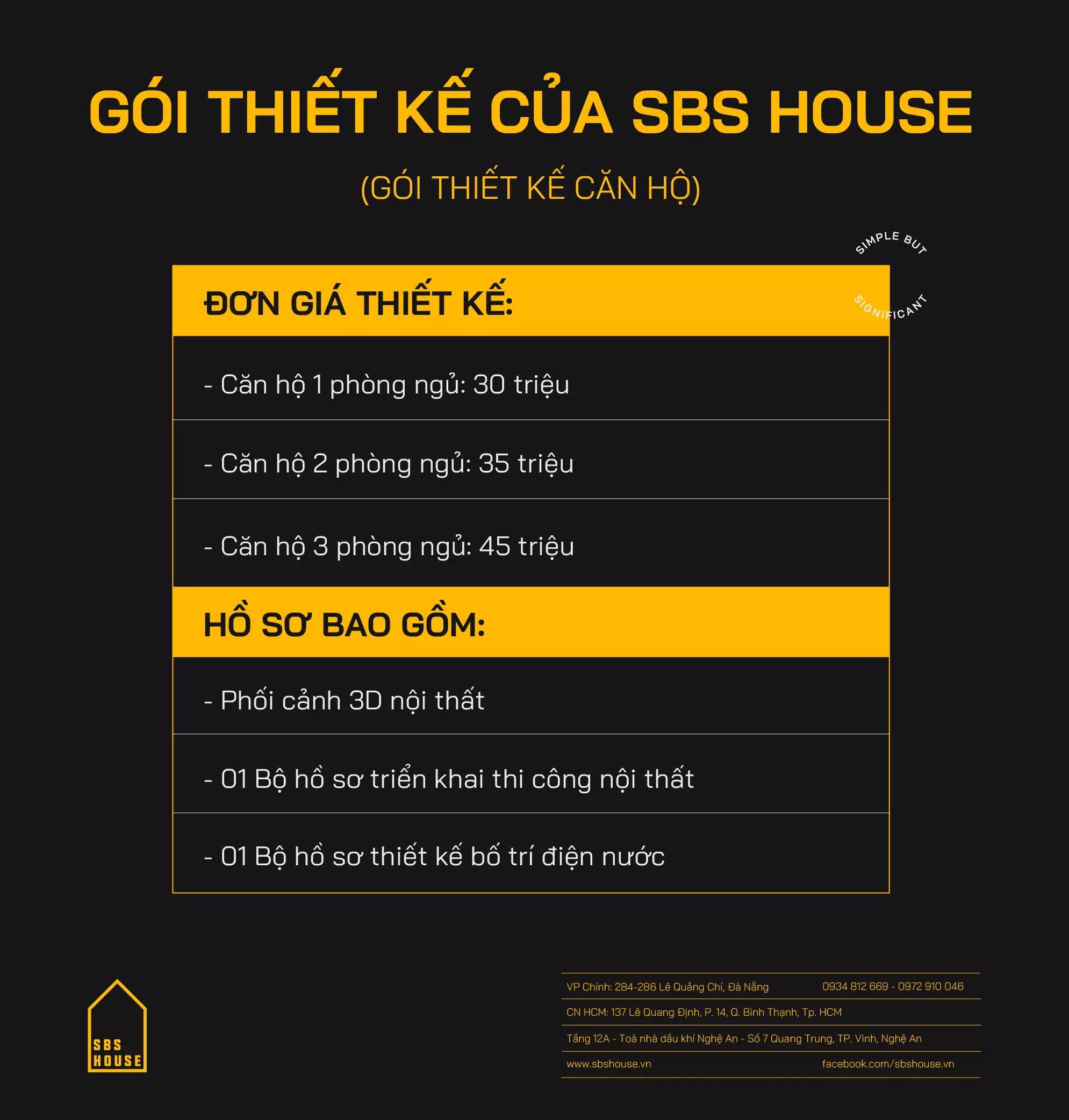 Bảng giá thiết kế thi công nội thất căn hộ chung cư FPT Plaza