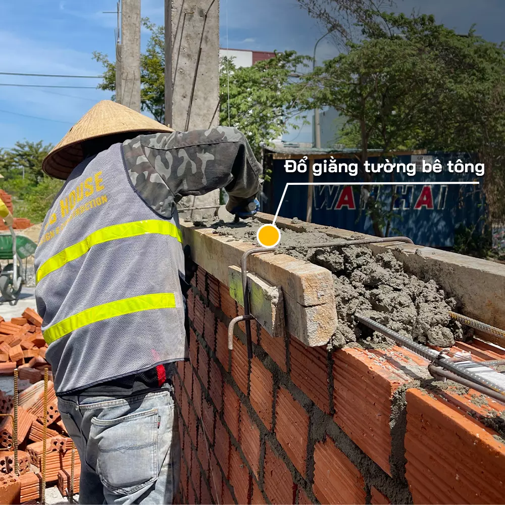 xây tường gạch 2 lớp