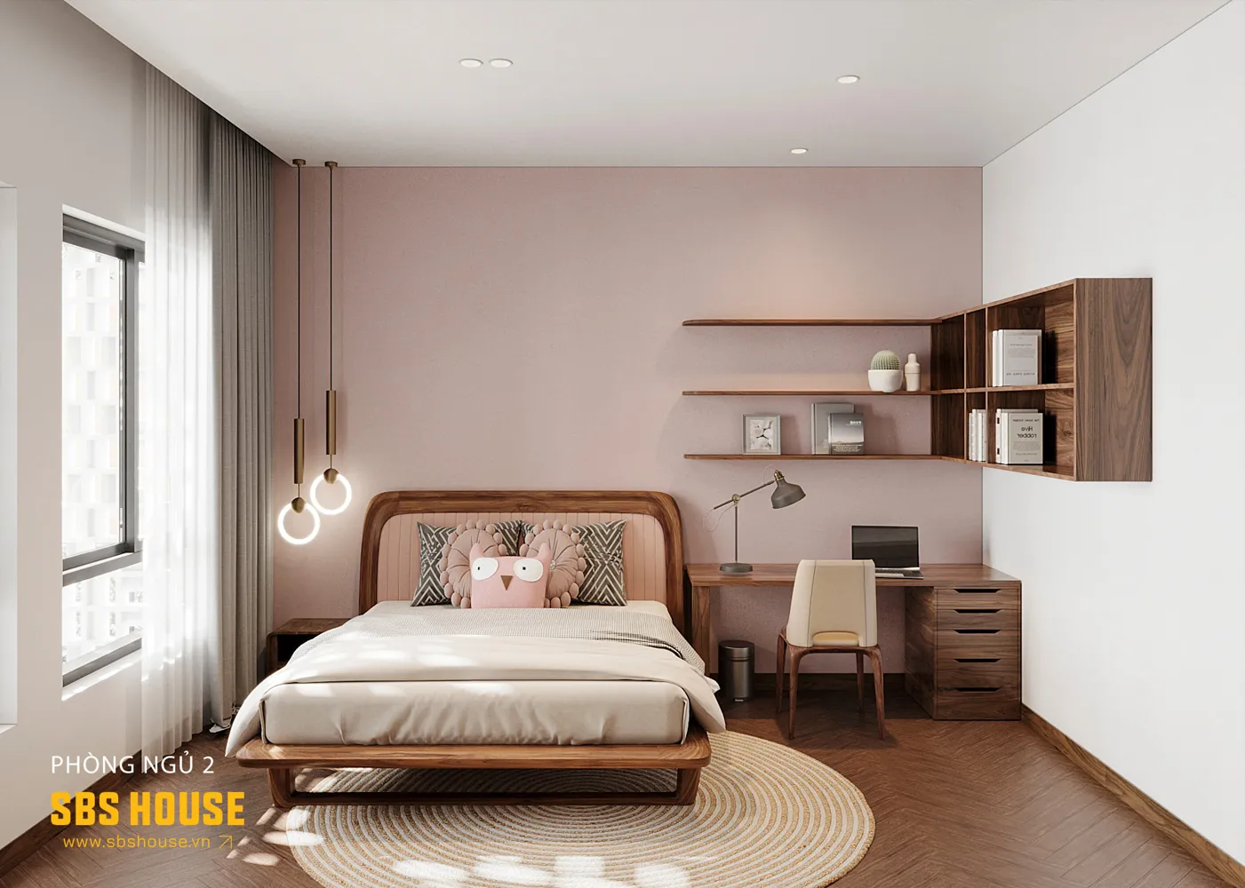 phòng ngủ đẹp cho con gái 12 tuổi