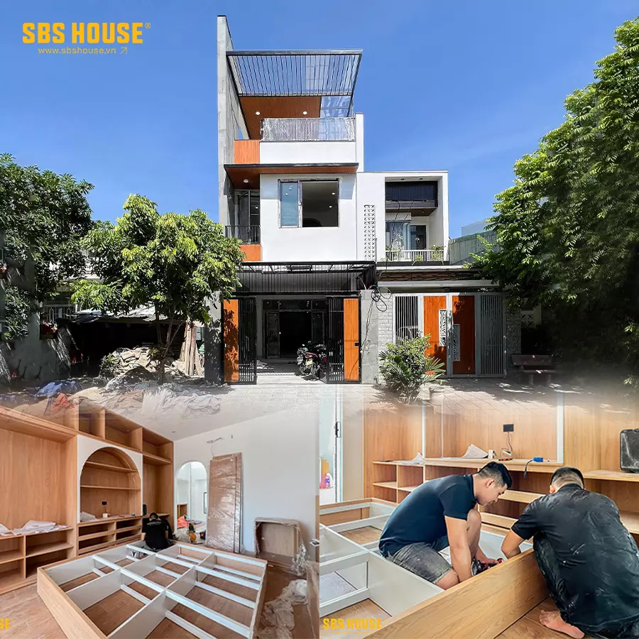 SBS HOUSE thiết kế thi công nội thất nhà phố trọn gói Đà Nẵng uy tín