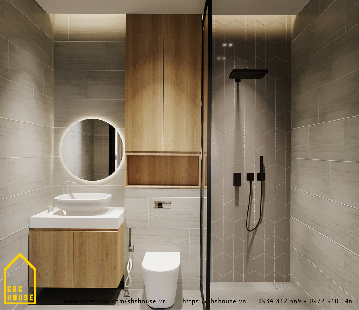 mẫu thiết kế nội thất phòng tắm căn hộ The Ori Garden 