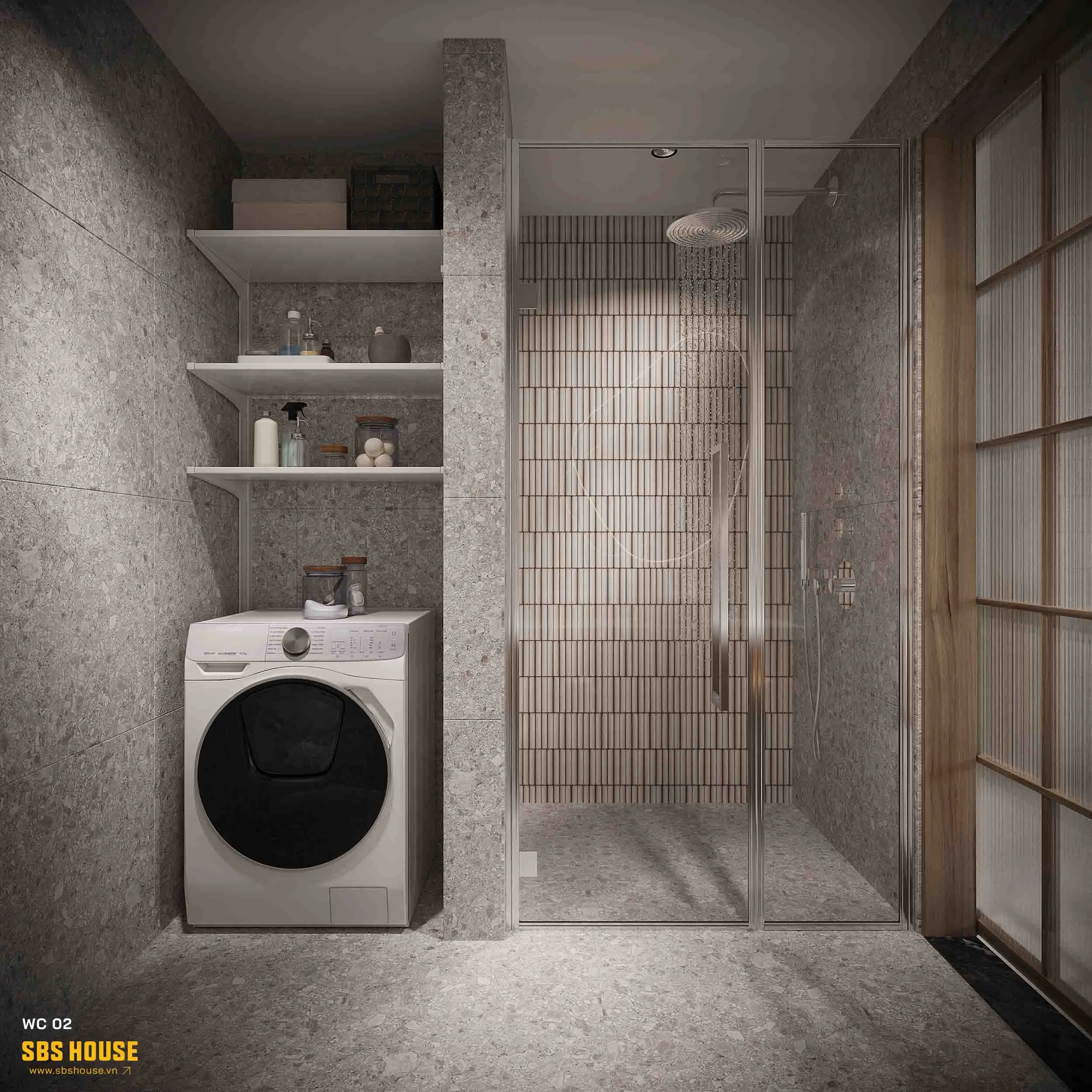 Nhà vệ sinh cho căn hộ chung cư 2 phòng ngủ