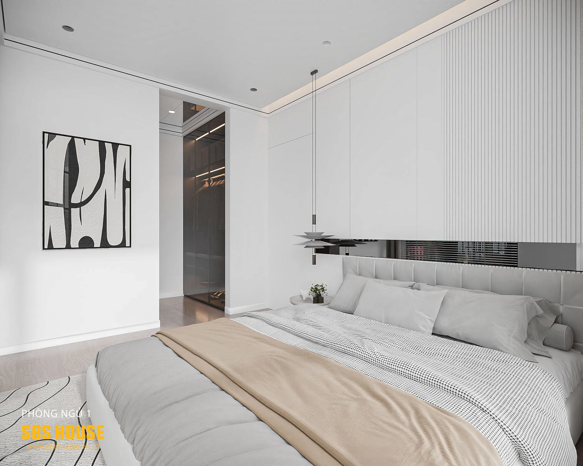 Thiết kế nội thất phòng ngủ hiện đại, thoáng và tiện nghi