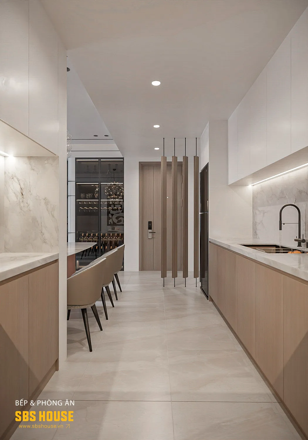 khu vực bếp tiện nghi cho căn hộ 