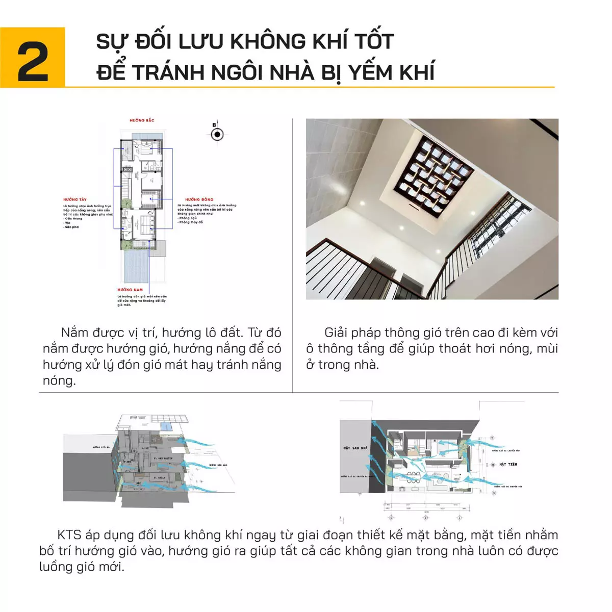 thiết kế đối lưu không khí tốt