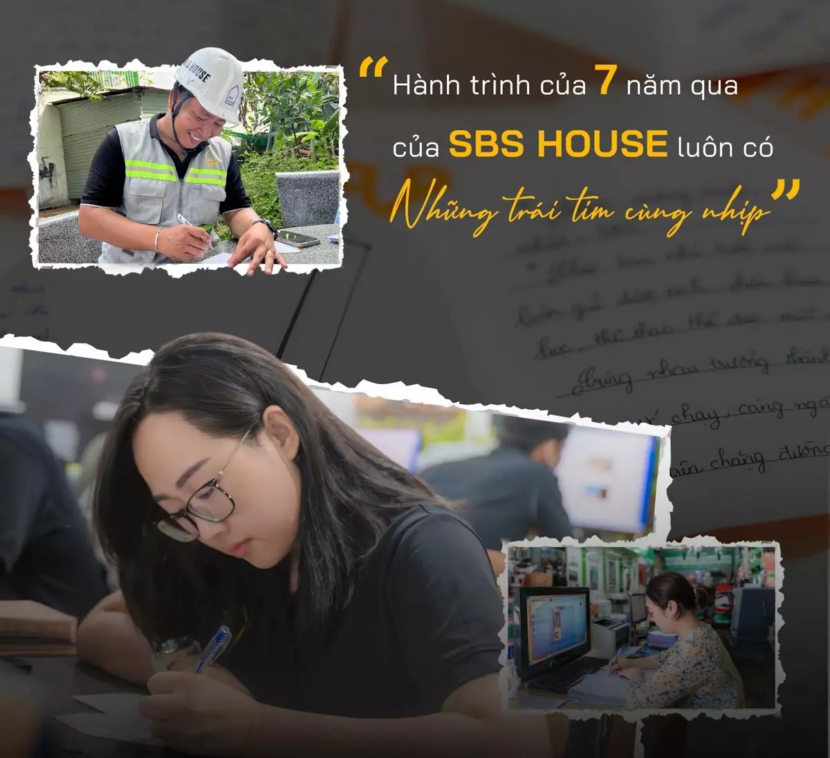 lá thư yêu thương tất cả nhân sự, thợ, nhà cung cấp gửi về SBS
