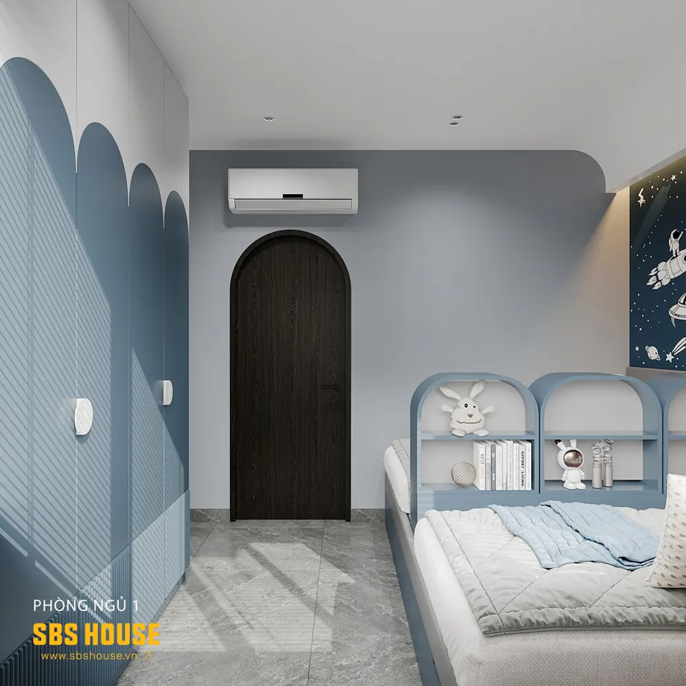 Mẫu thiết kế phòng ngủ cho 2 bé trai