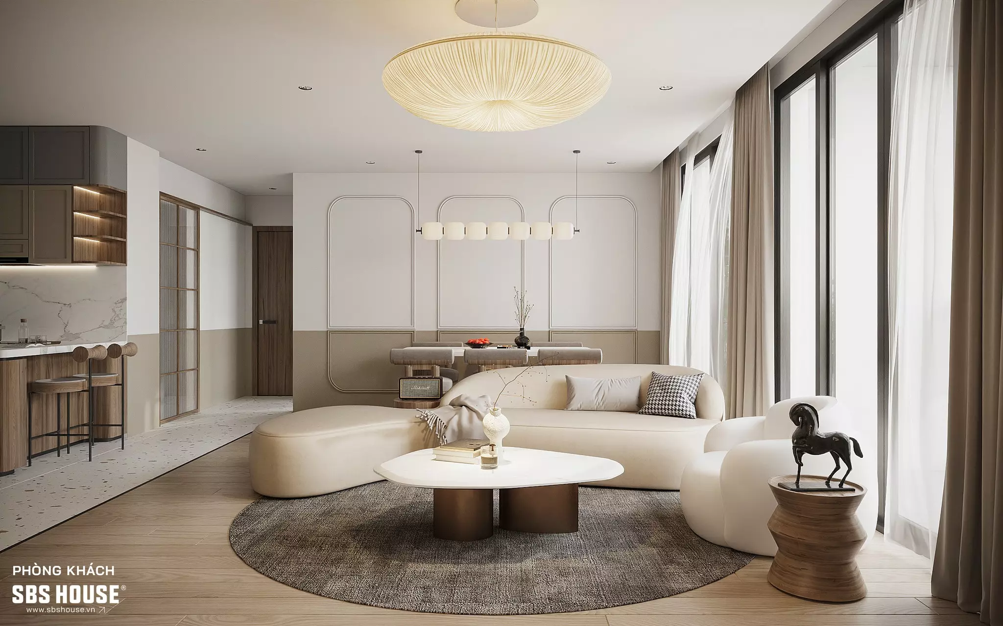 mẫu thiết kế nội thất căn hộ chung cư 3 phòng ngủ 