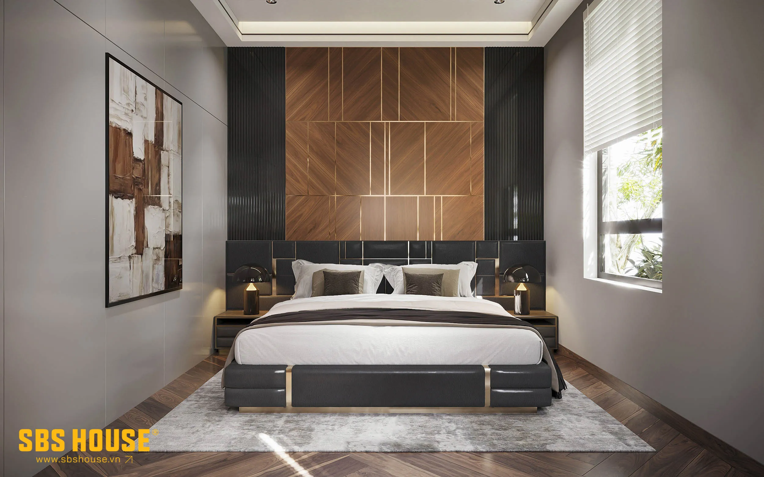 Mẫu phòng ngủ hiện đại cho nam