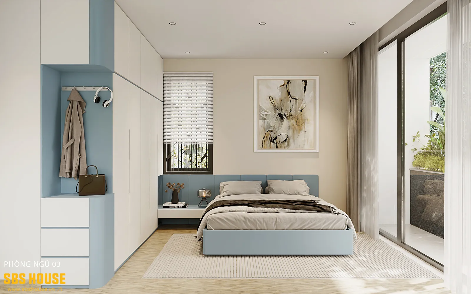 Mẫu thiết kế phòng ngủ đẹp cho gia chủ mệnh Thuỷ